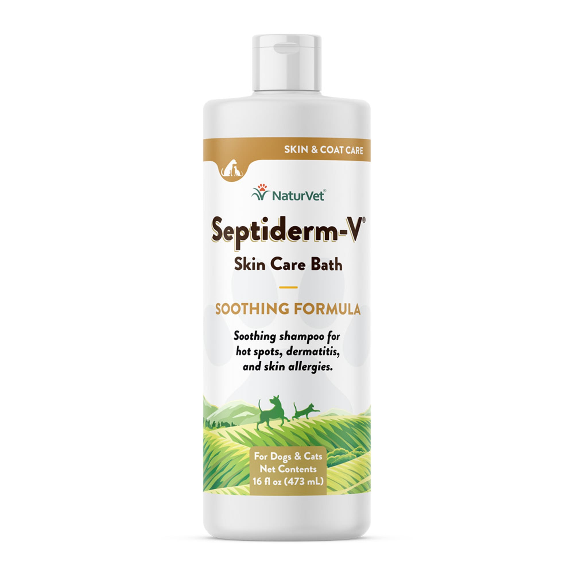 Septiderm V Antiseptic Skin Care Bath Grooming Dog Shampoo