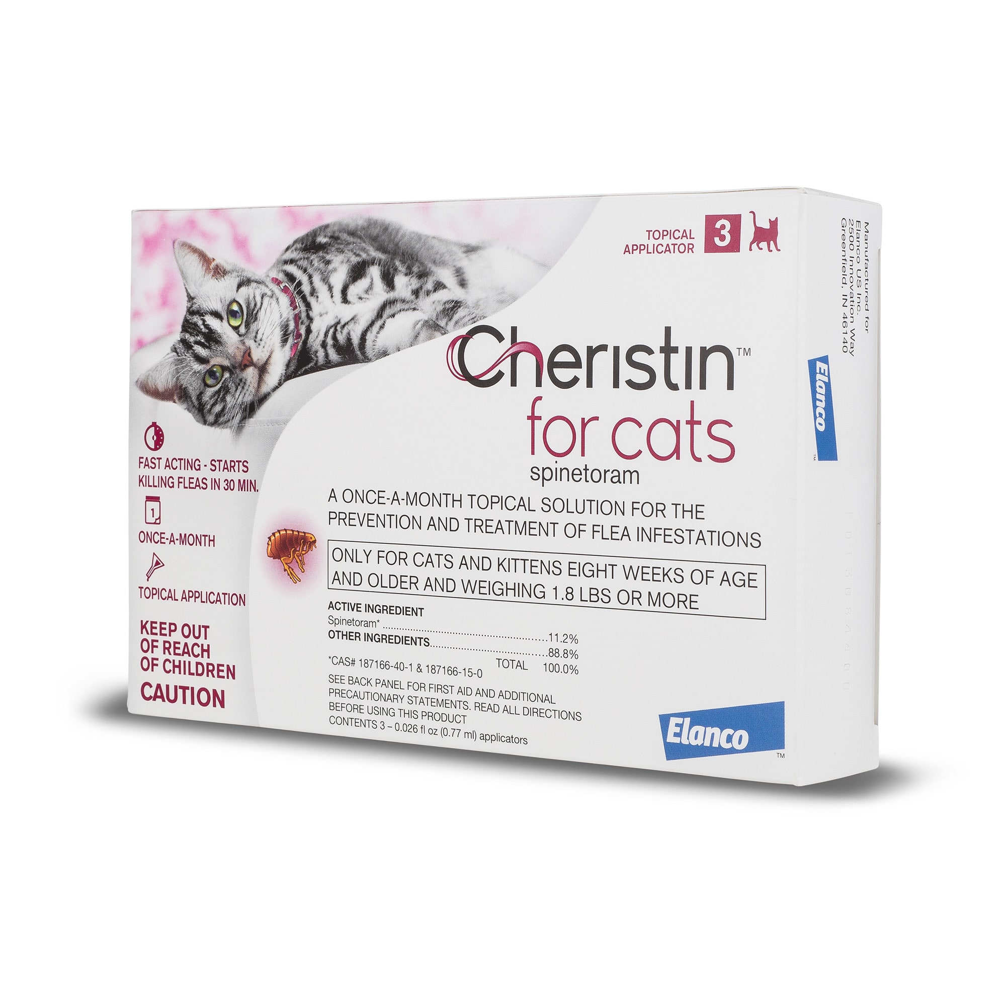 Cheristin Flea Treatment For Cats 12 Pack Petco