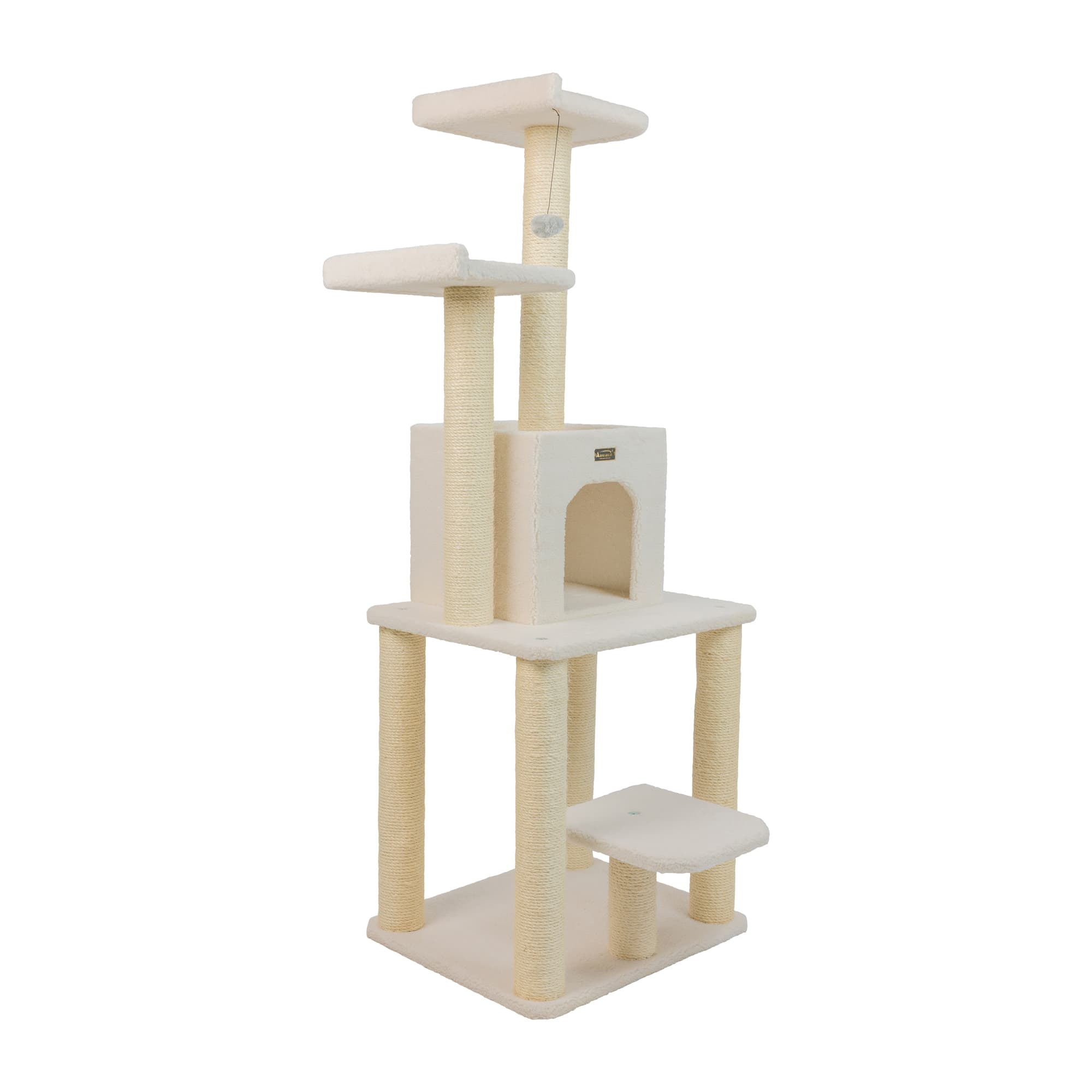 Armarkat B6203 Ivory Cat Tree with Playhouse Scratching Posts