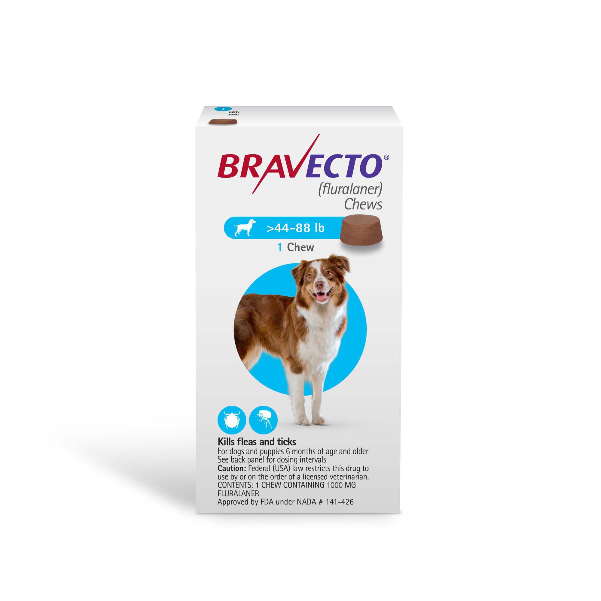 Bravecto Chews For Dogs 44-88 Lbs, Month Supply Petco Large Dogs,  Bravecto Chewable, Bravecto Tablets, Bravecto Pill For Dogs