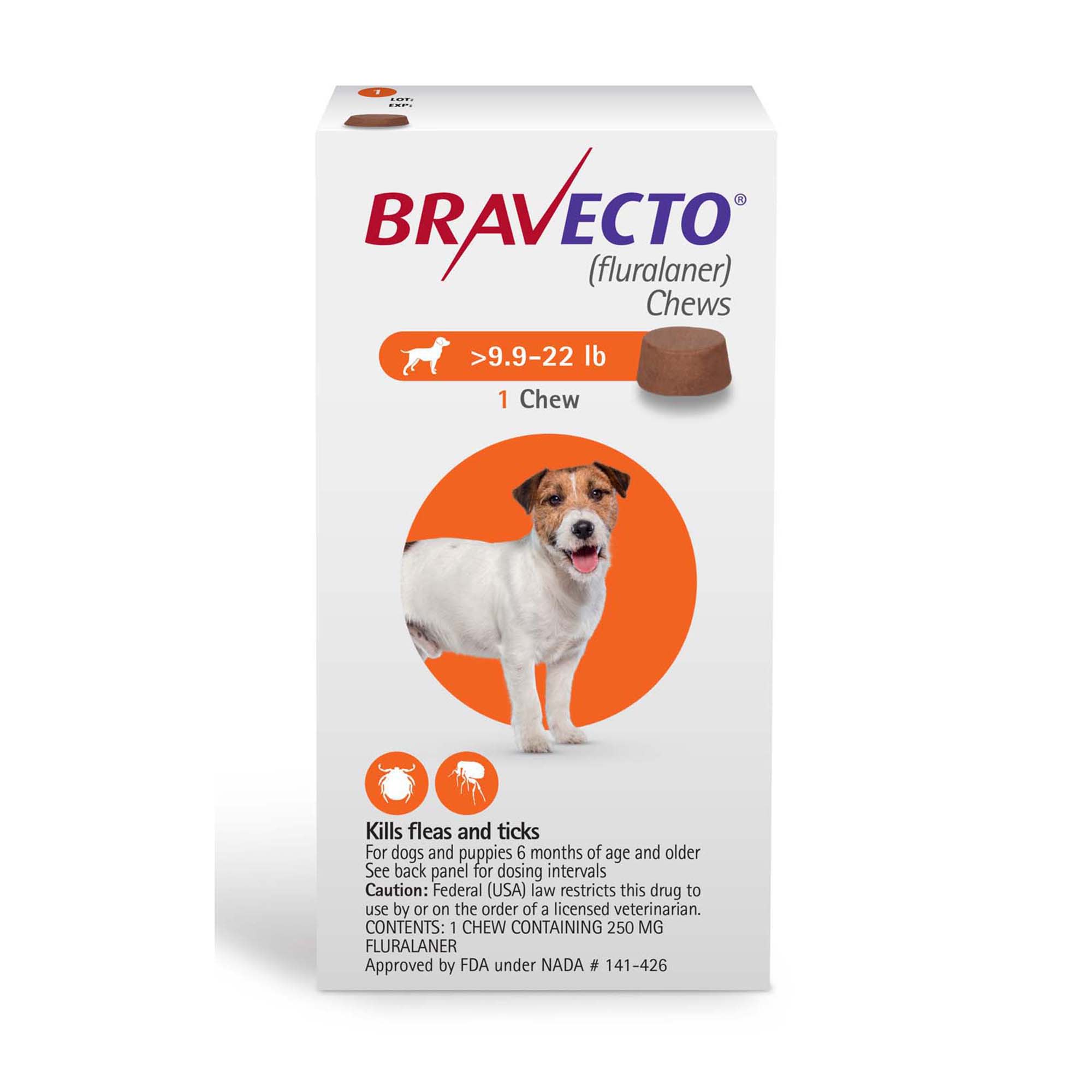 Bravecto Chews for Dogs 9.9-22 lbs, Month Supply Petco