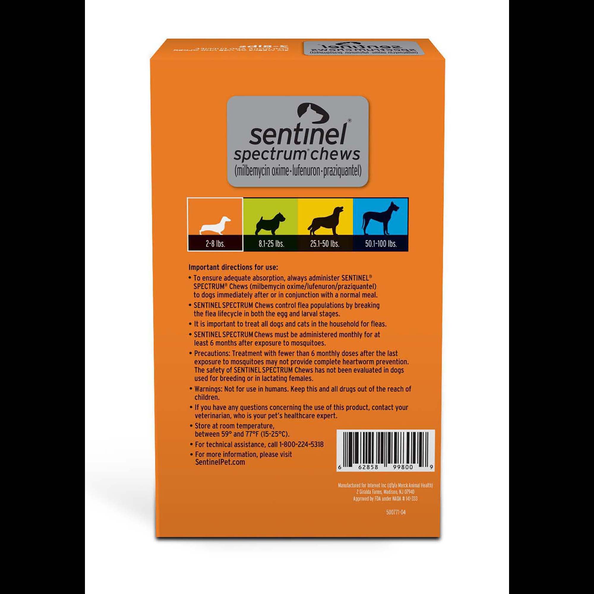 Sentinel fashion spectrum for dogs 2 10 lbs