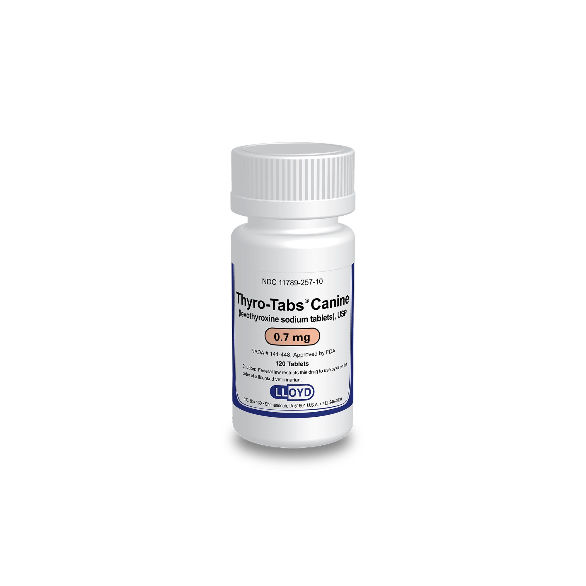Thyro-Tabs .7 mg, 120 Tablets
