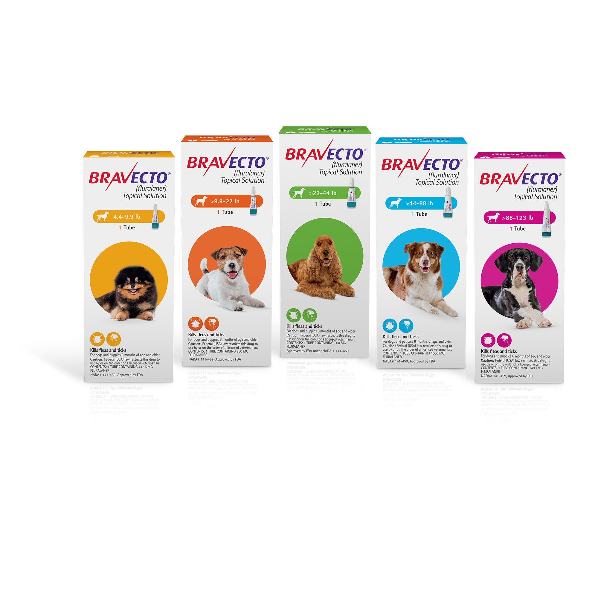 Bravecto Topical Solution for Dogs 44 88 lbs 3 Month Supply