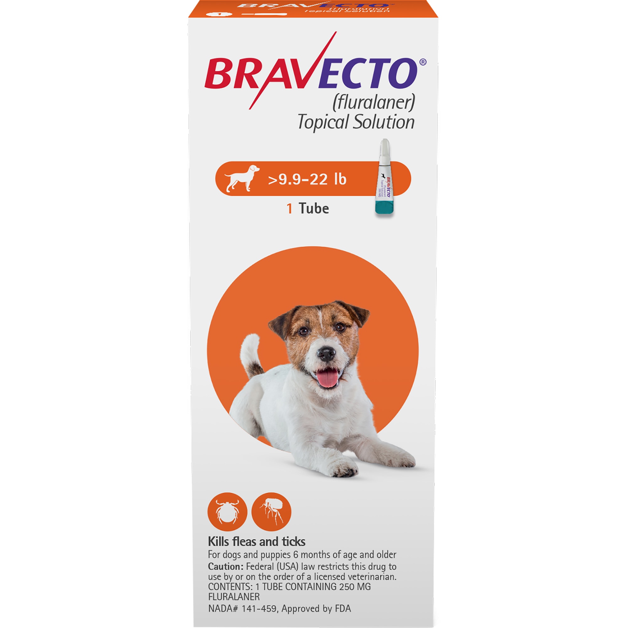 Bravecto Topical Solution for Dogs 9.9-22 lbs (1 Tube