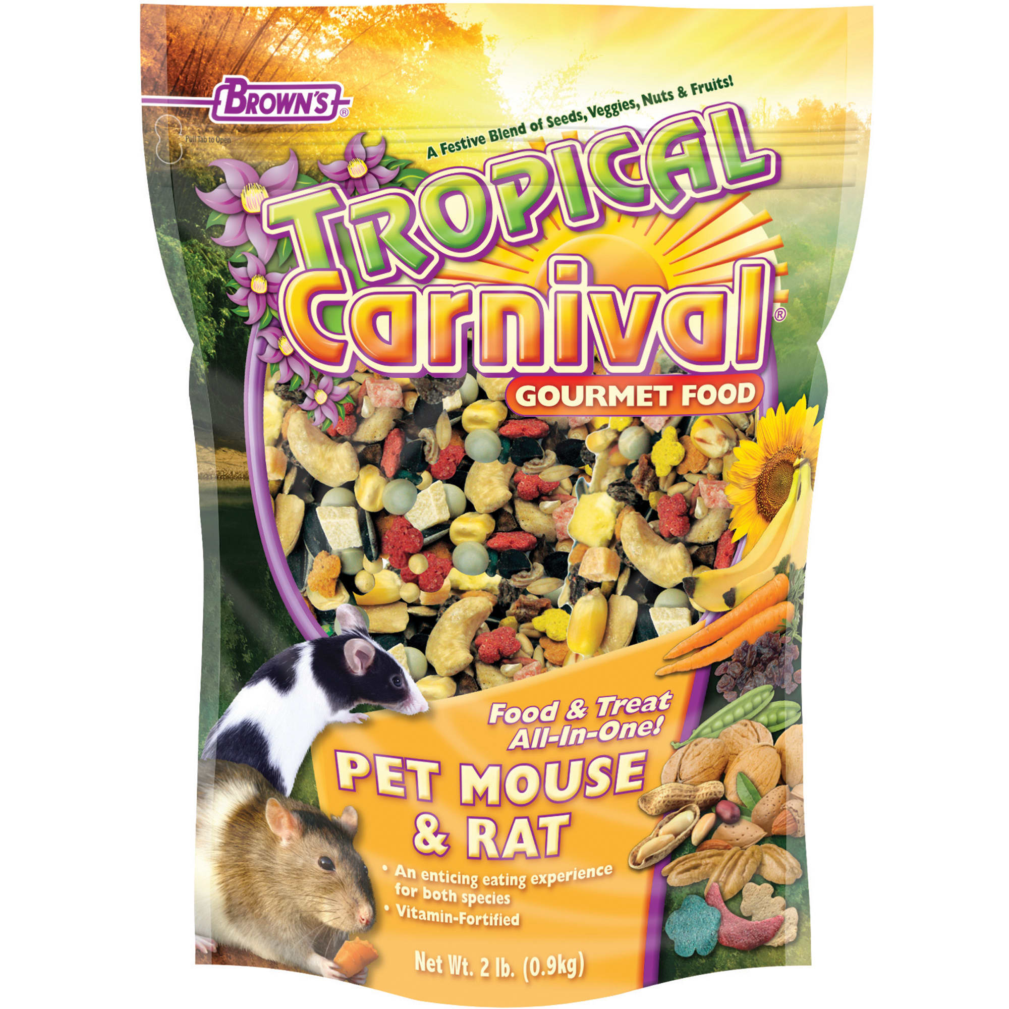 Brown's Tropical Carnival Pet Mouse & Rat Food, 2 lbs.