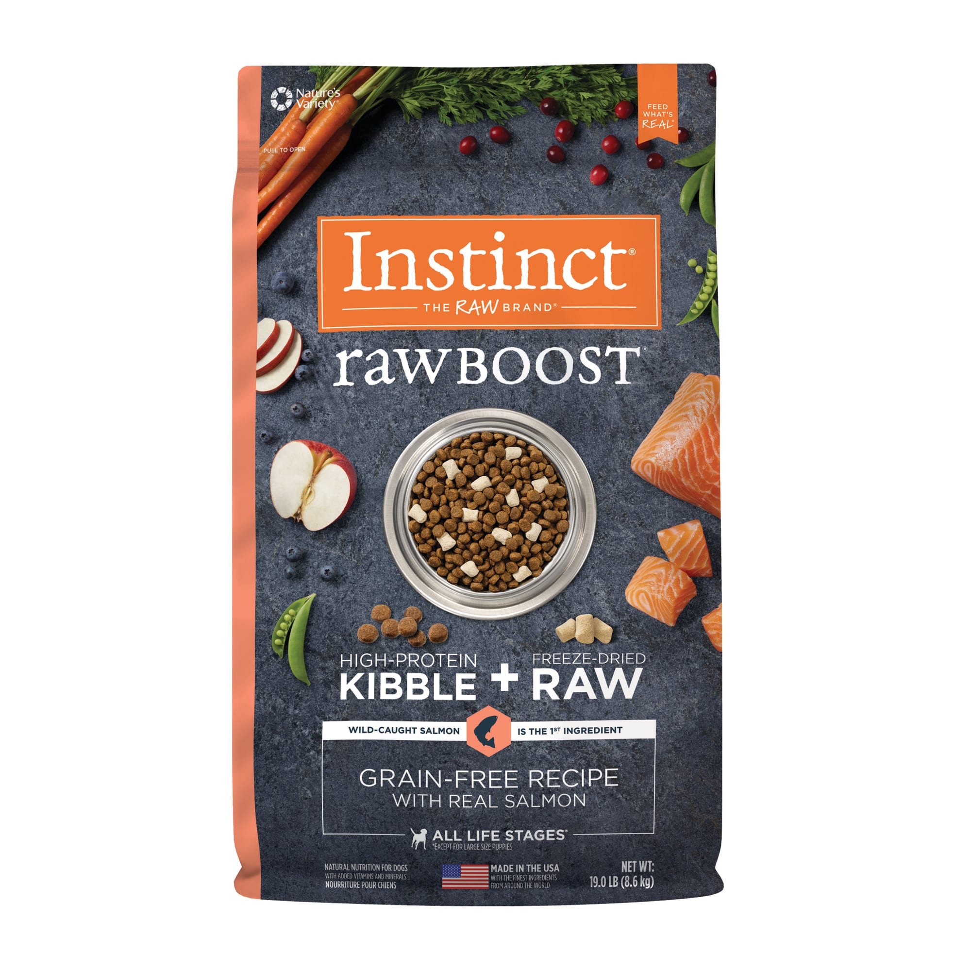 Instinct Raw Boost Grain Free Recipe with Real Salmon Natural Dry