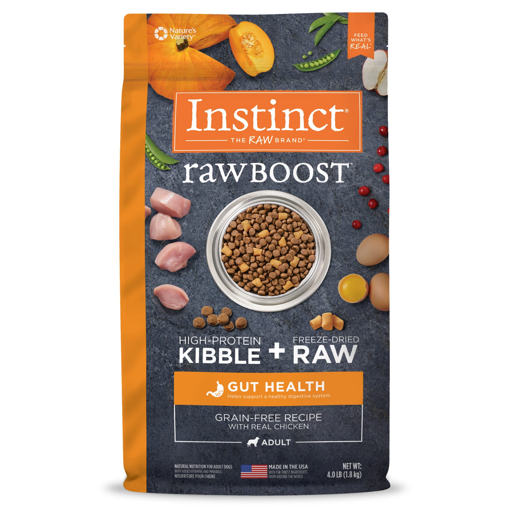 Instinct Raw Boost Gut Health Grain Free Recipe with Real Chicken