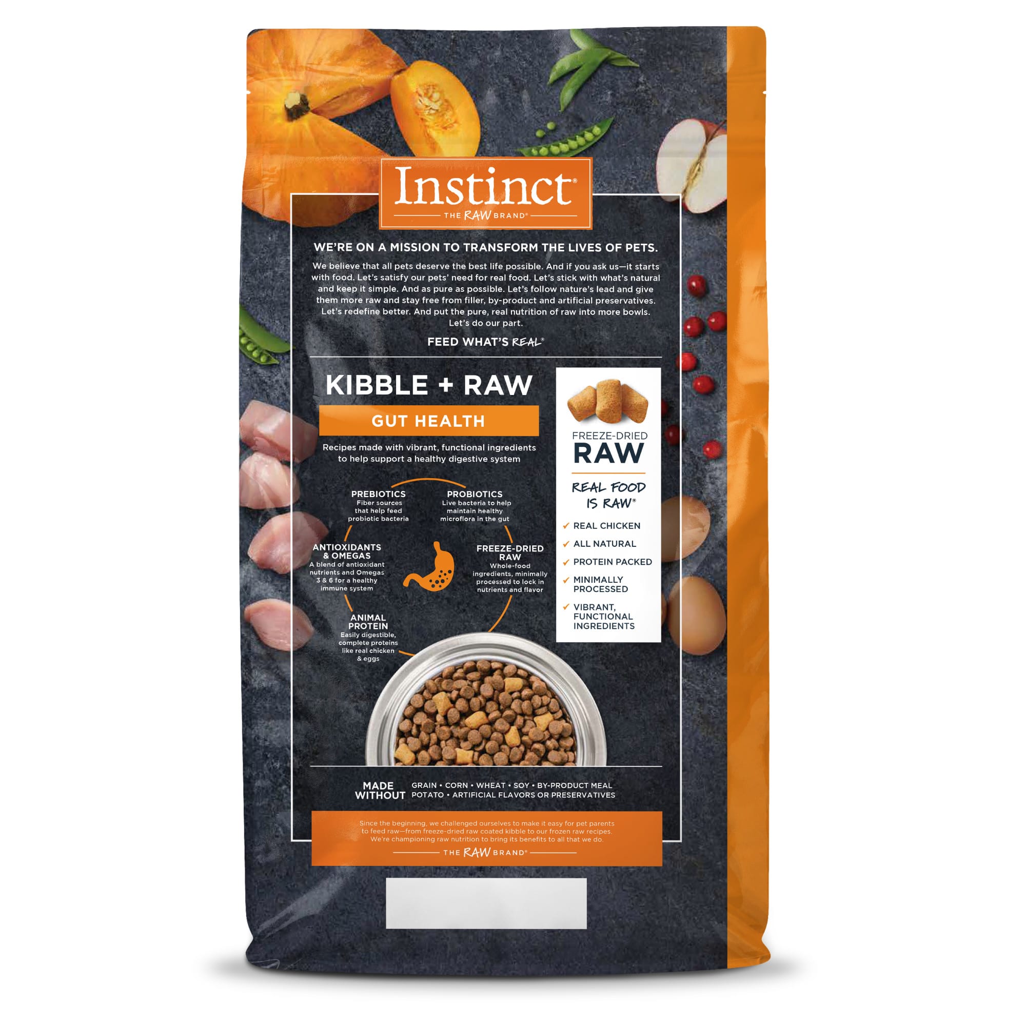 Instinct Raw Boost Gut Health Grain Free Recipe with Real Chicken