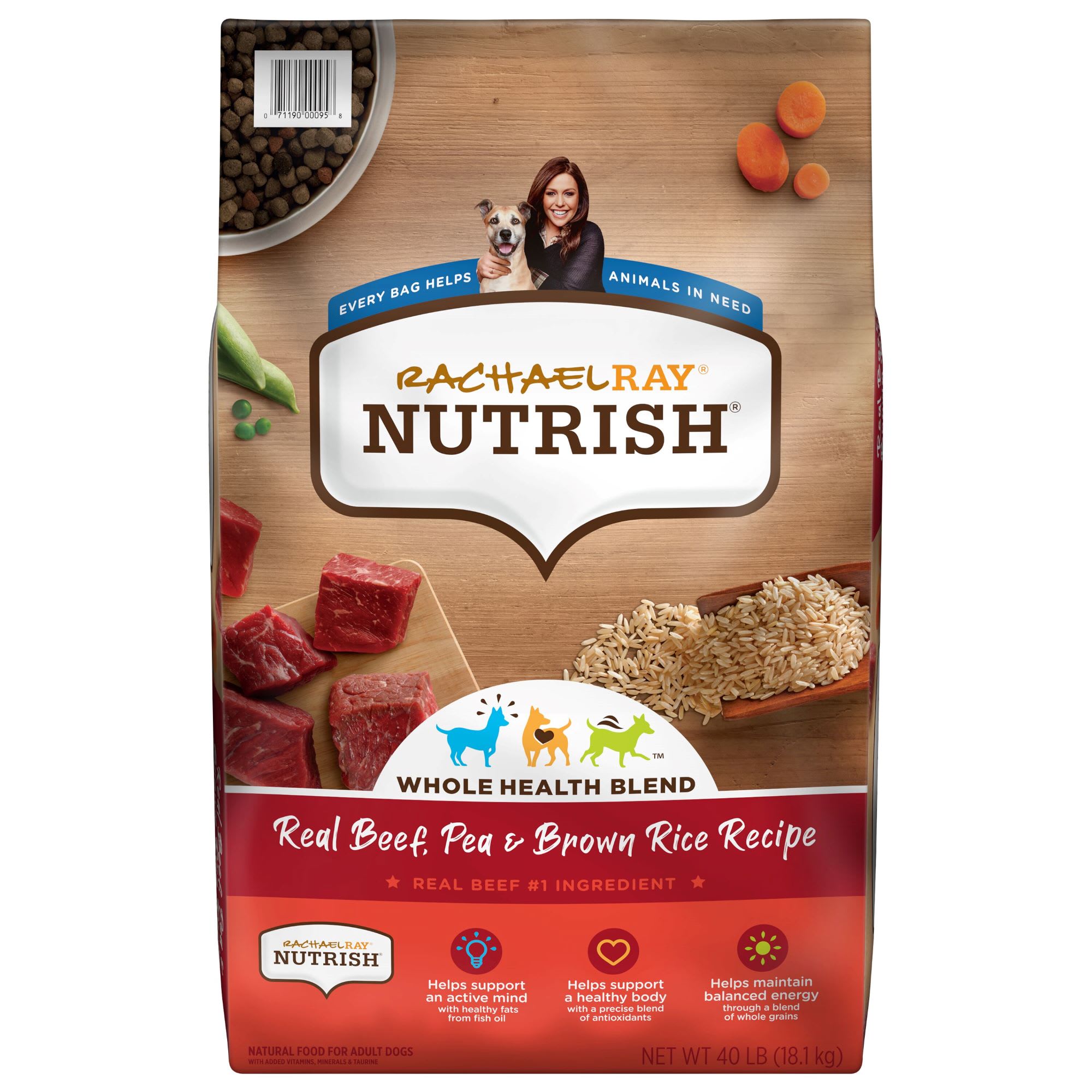 Rachael Ray Nutrish Natural Real Beef Pea Brown Rice Recipe Dry