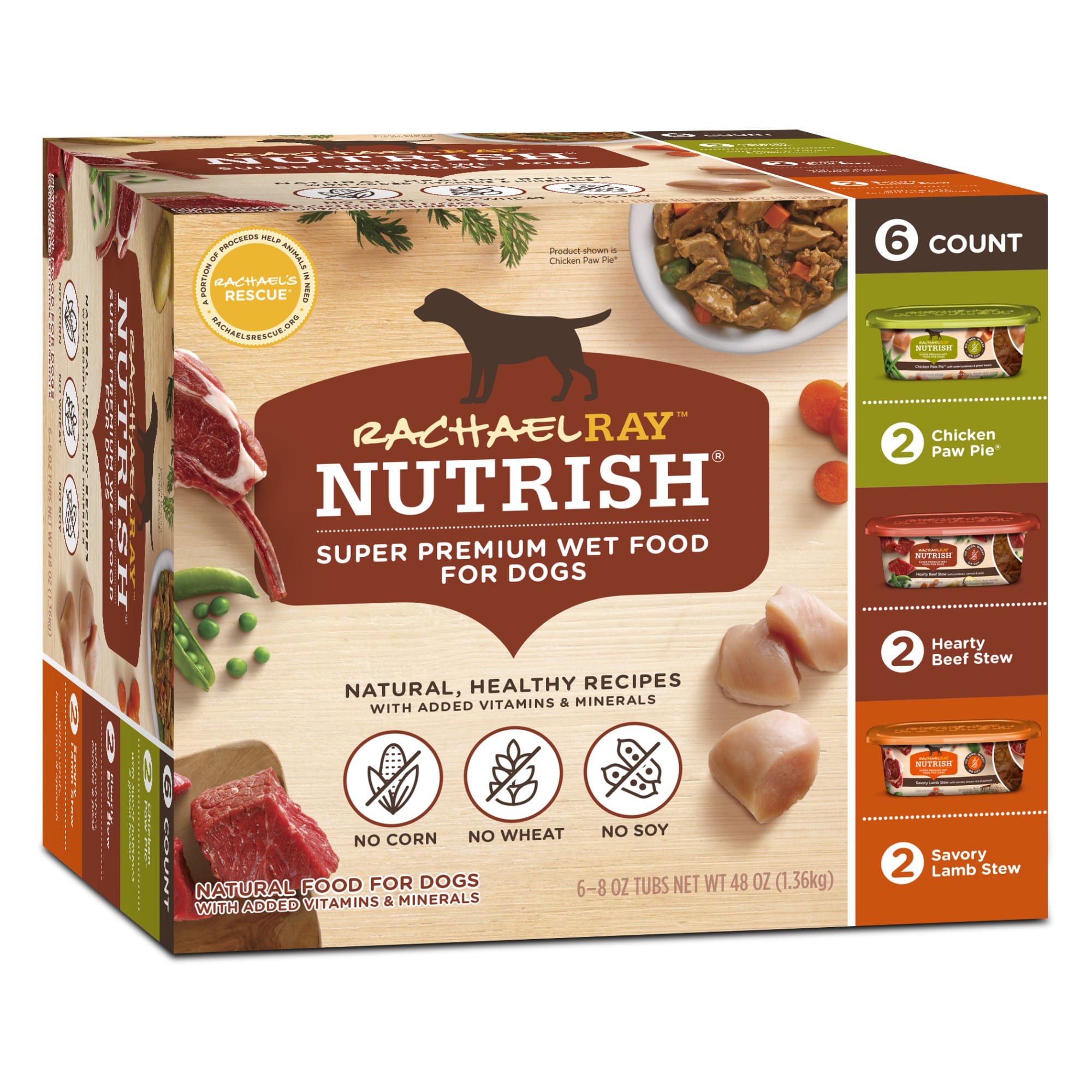 Rachael Ray Nutrish Natural Hearty Beef Stew Chicken Paw Pie