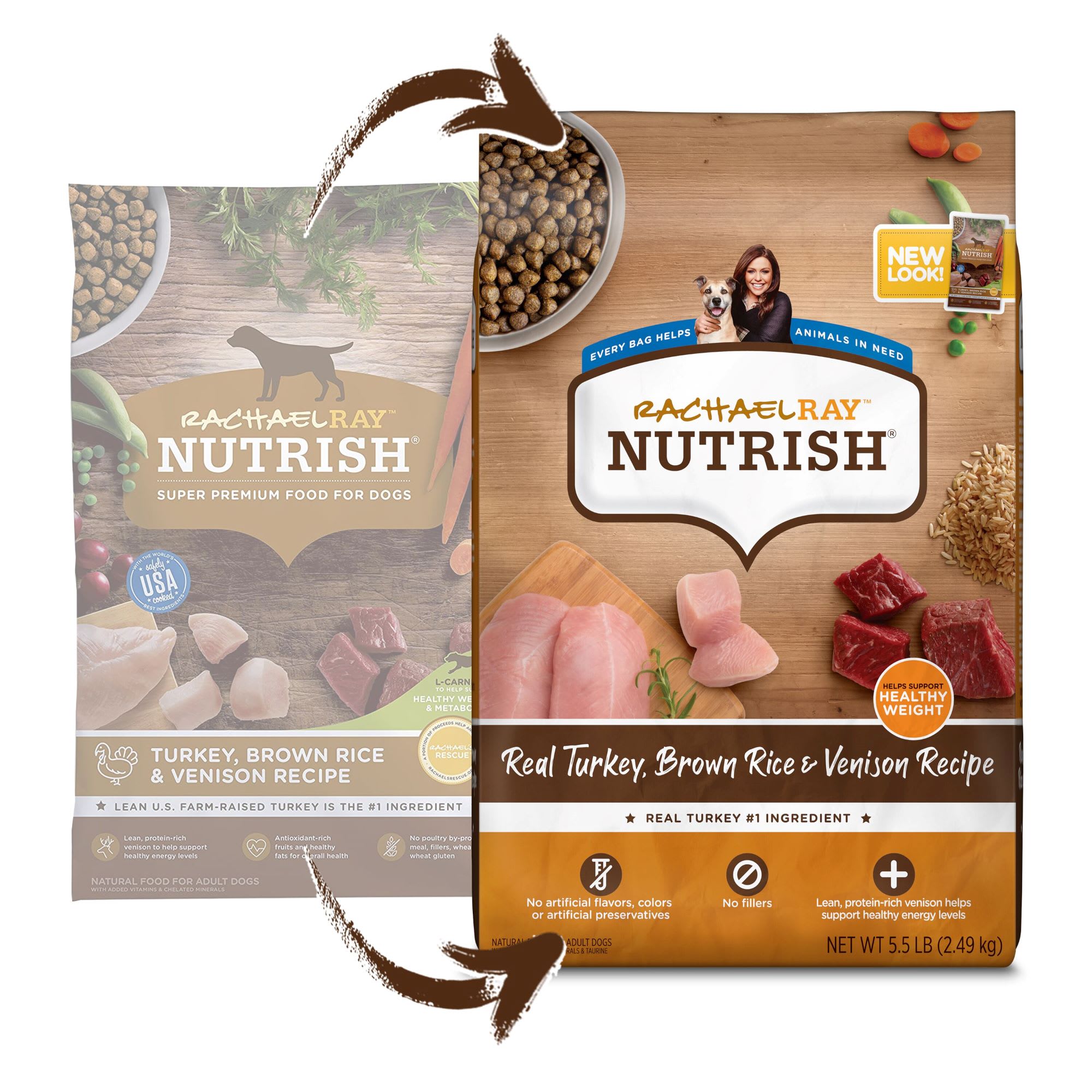 Rachael Ray Nutrish Natural Turkey, Brown Rice & Venison Recipe Dry Dog Food, 5.5 lbs. | Petco