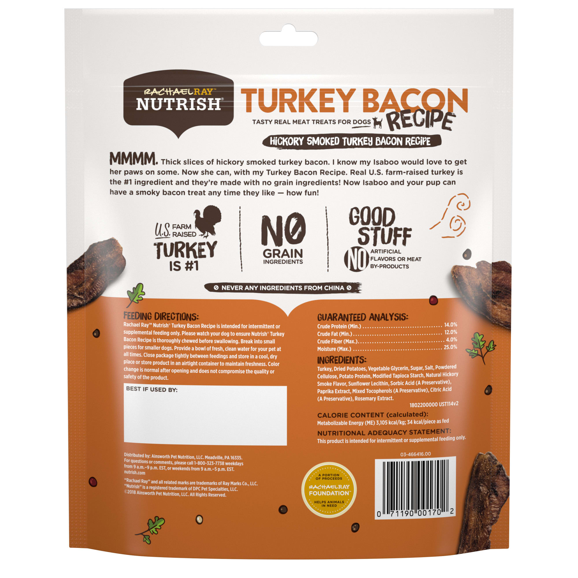 rachael ray nutrish turkey bacon