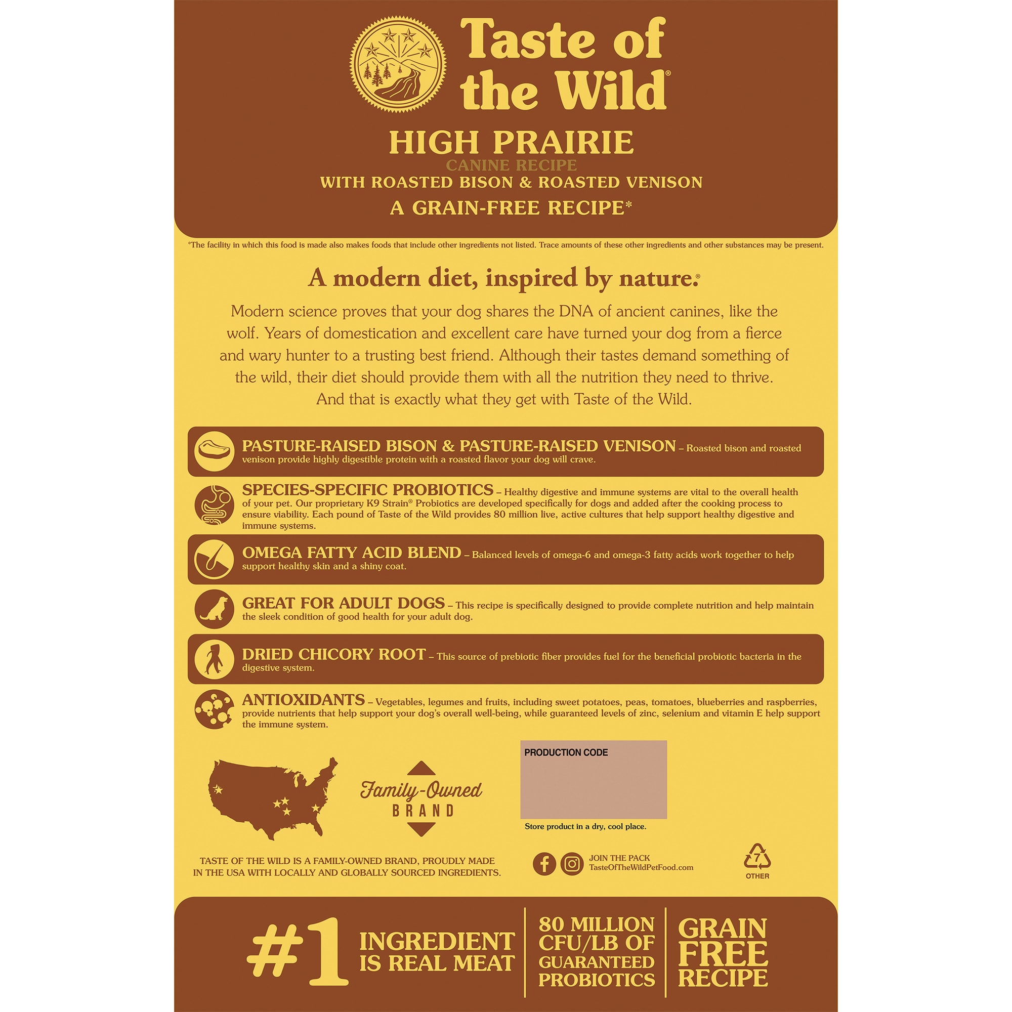 Taste of the Wild High Prairie Grain-Free Bison Venison Dry Dog