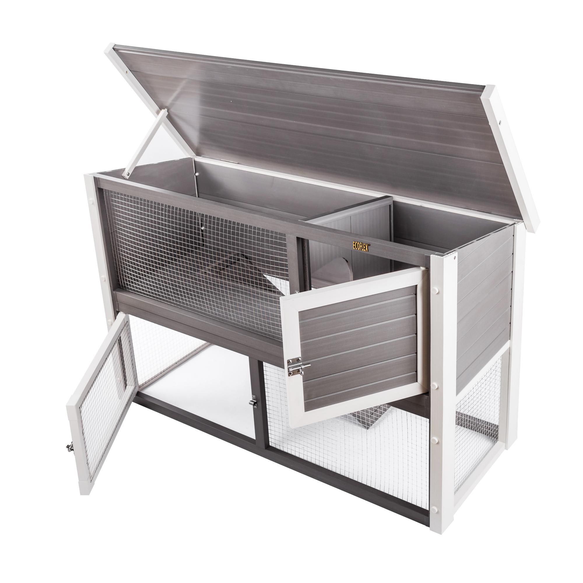 New Age Pet ecoFLEX Columbia Rabbit Hutch in Grey