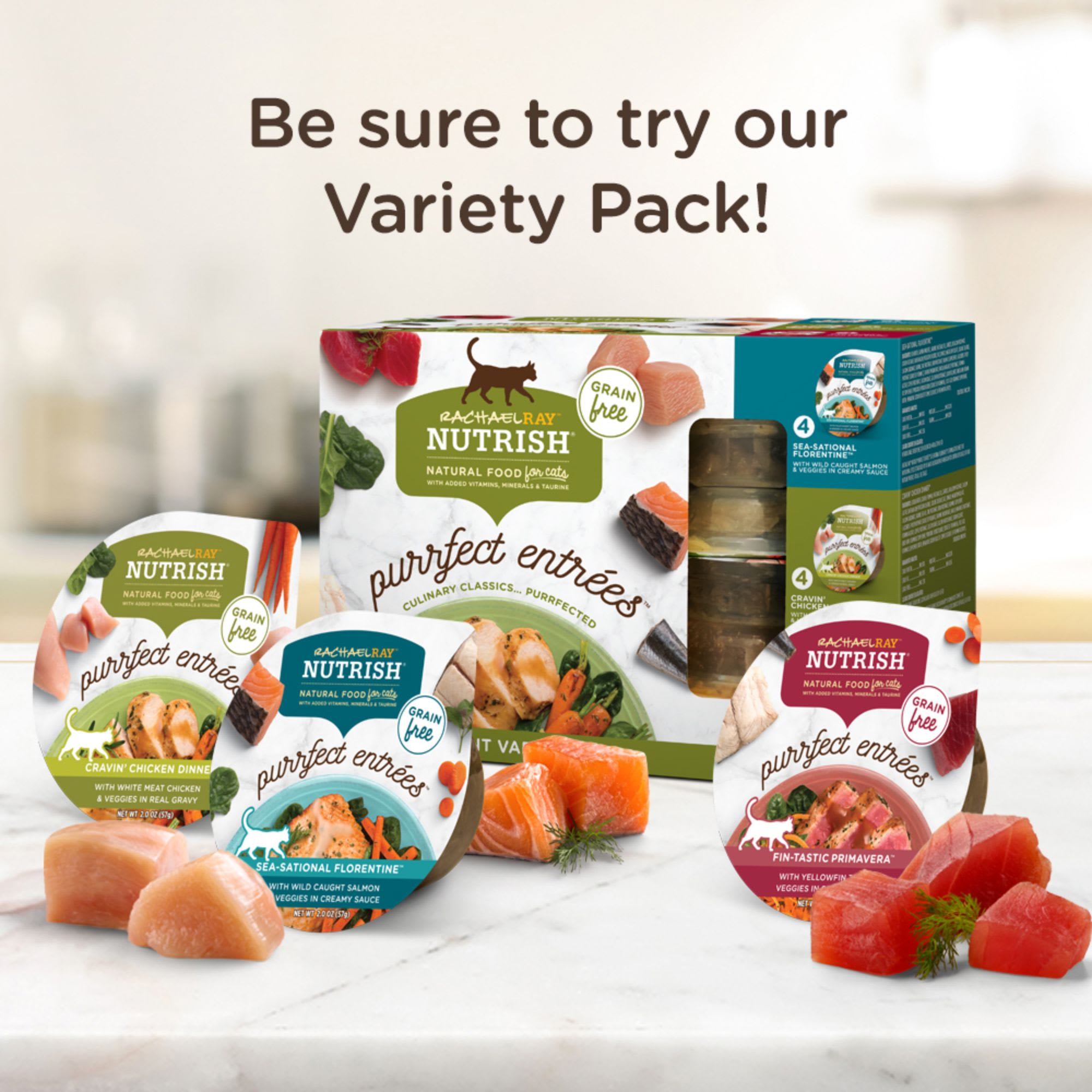 Rachael Ray Nutrish Purrfect Entrees Salmon Veggies Wet Cat Food