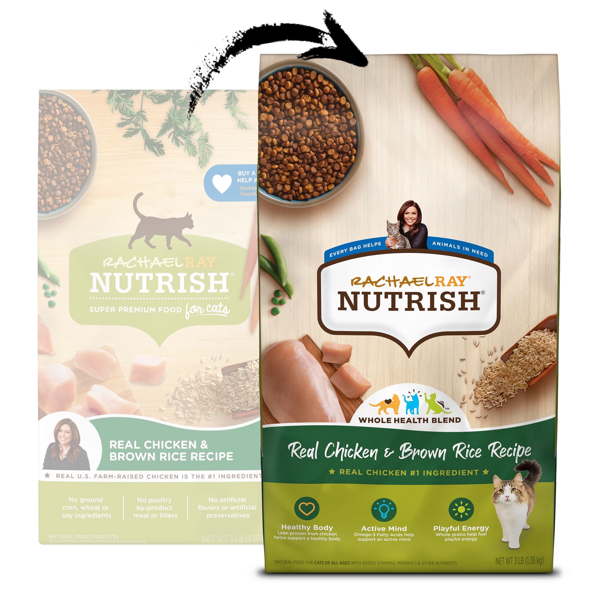 Rachael Ray Nutrish Natural Chicken Brown Rice Recipe Dry Cat Food 14 lbs