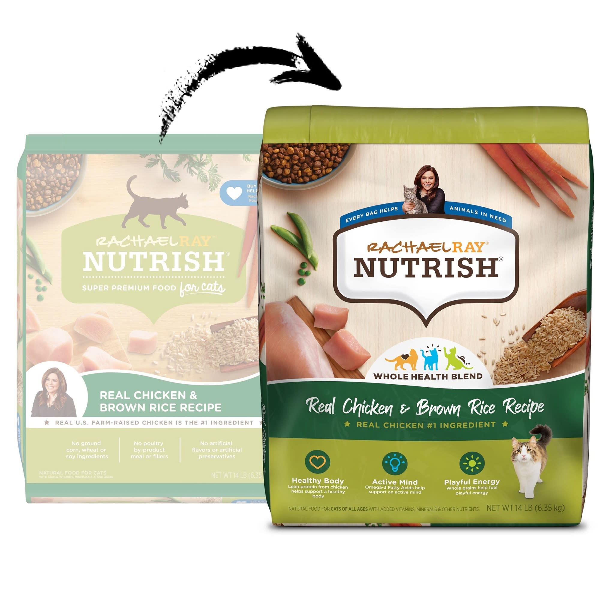 Rachael Ray Nutrish Natural Chicken Brown Rice Recipe Dry Cat