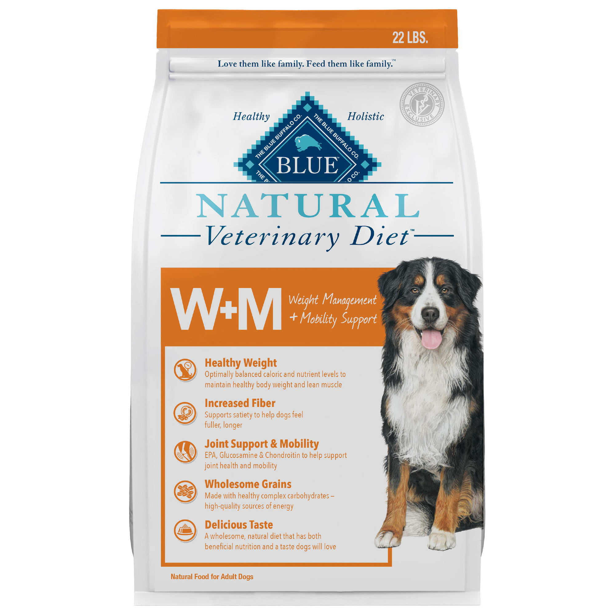 Blue Buffalo Natural Veterinary Diet W+M Weight Management + Mobility Support Salmon Dry Dog Food, lbs. | Petco