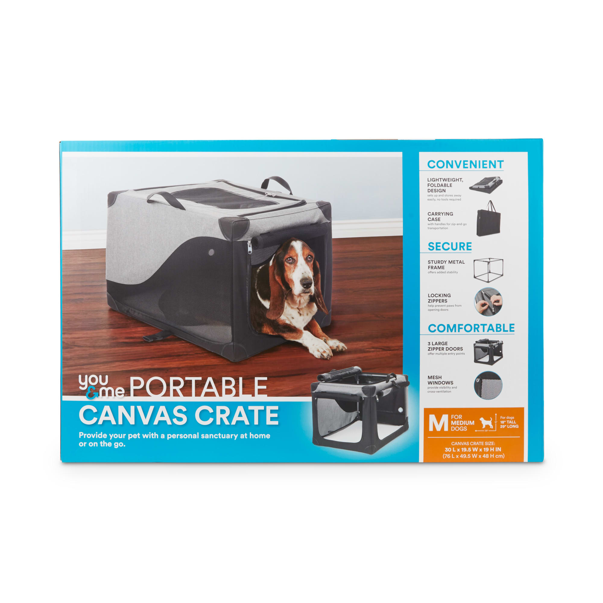 Portable canvas 2025 dog crate