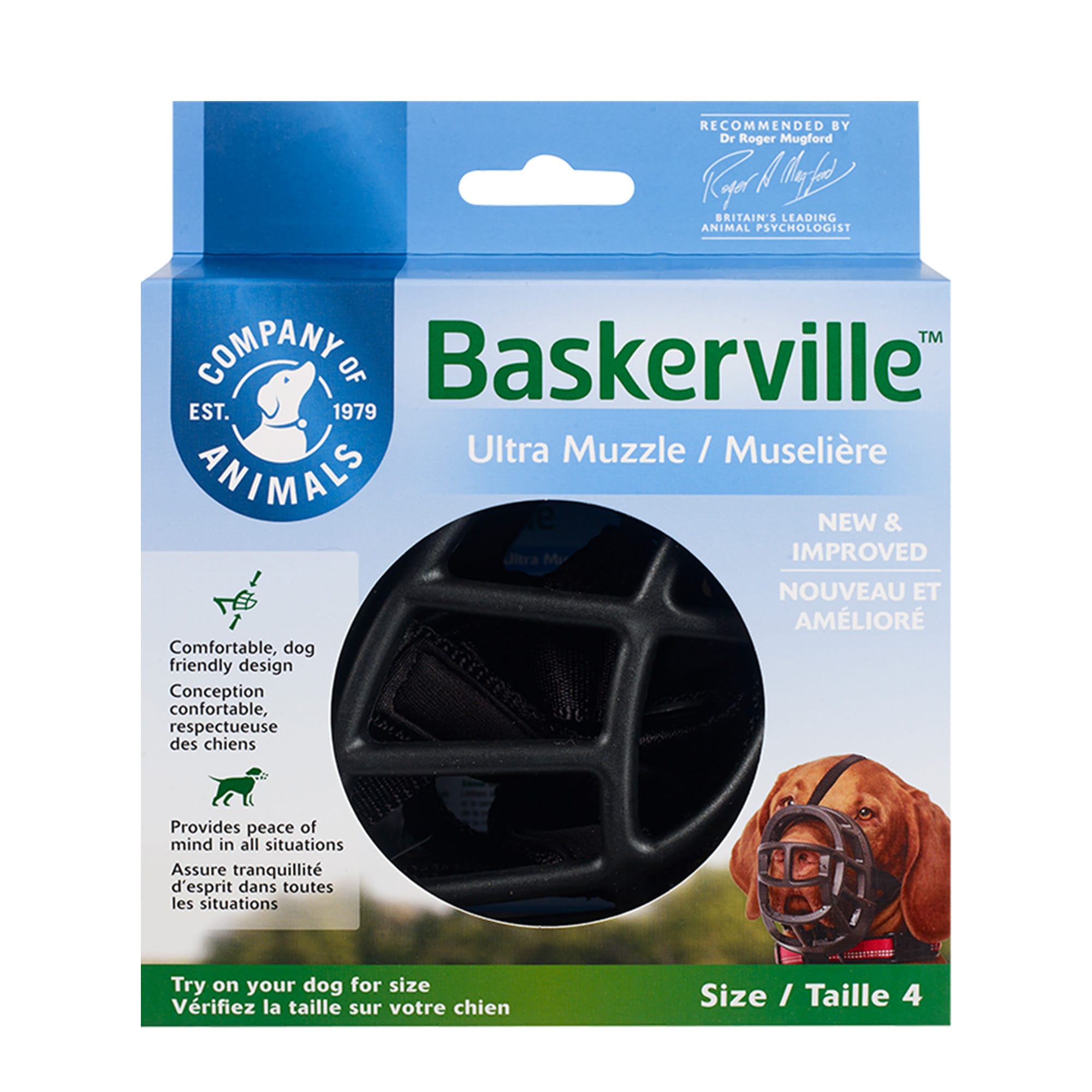 baskerville dog muzzle size guide