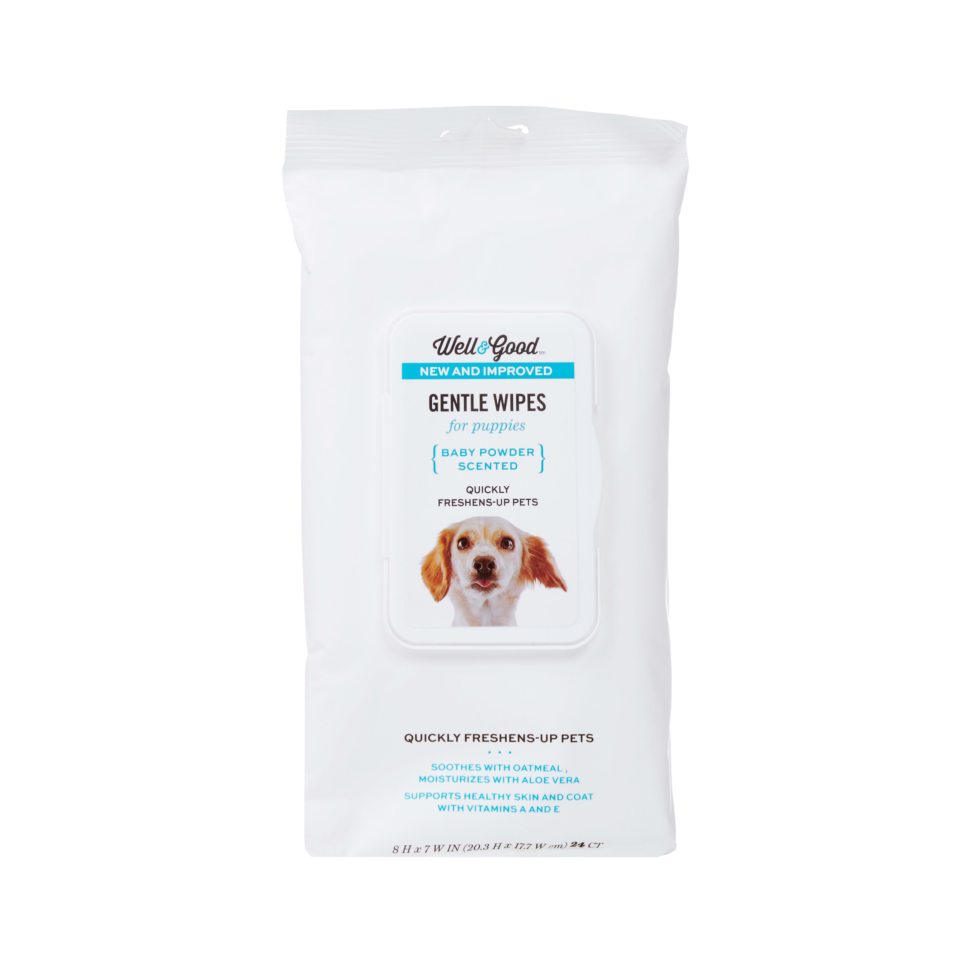 Well & Good Gentle Puppy Grooming Wipes, Pack of 24 Petco