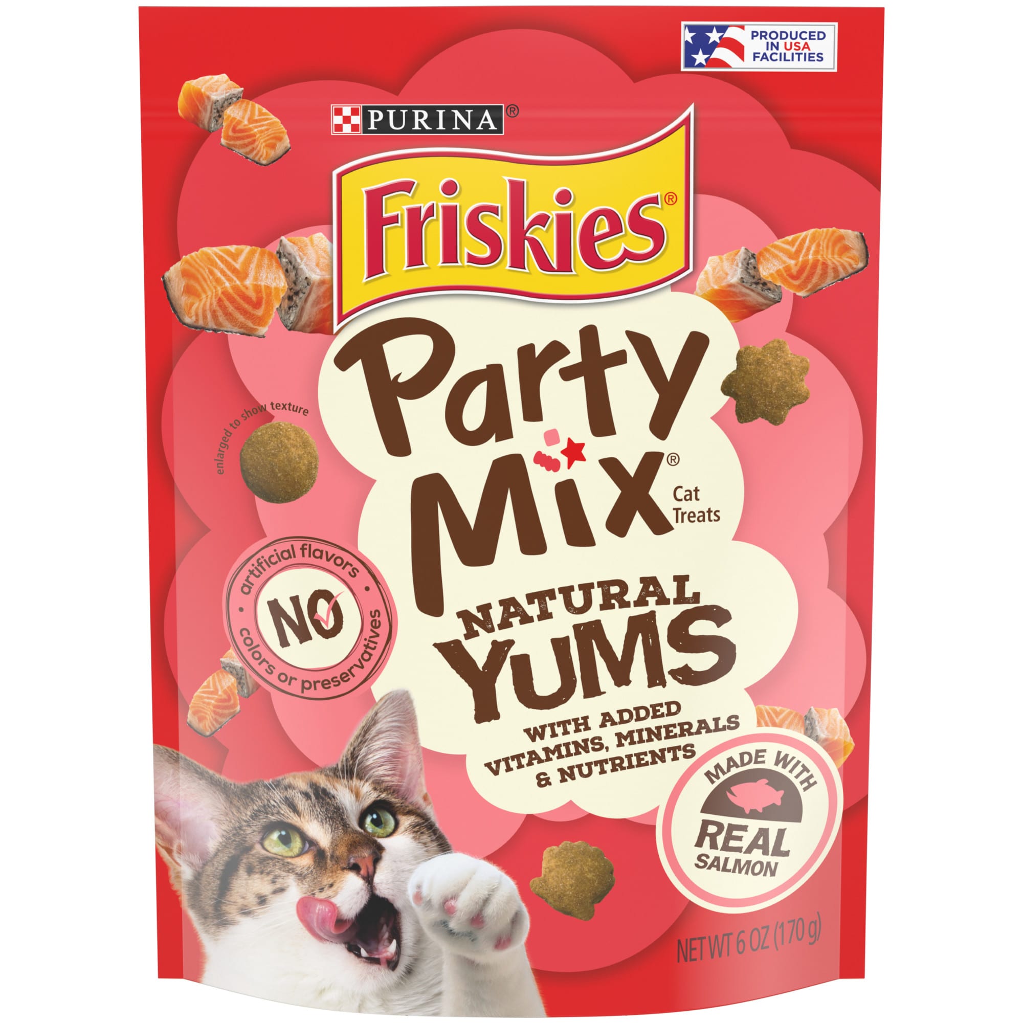 Friskies Party Mix Natural Yums With Real Salmon and Vitamins