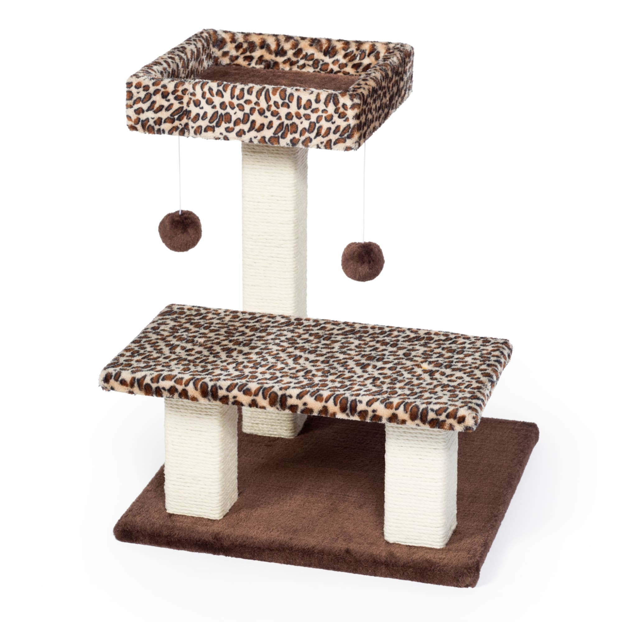 Prevue Leopard Print Cat Terrace with Toys Scratching Posts