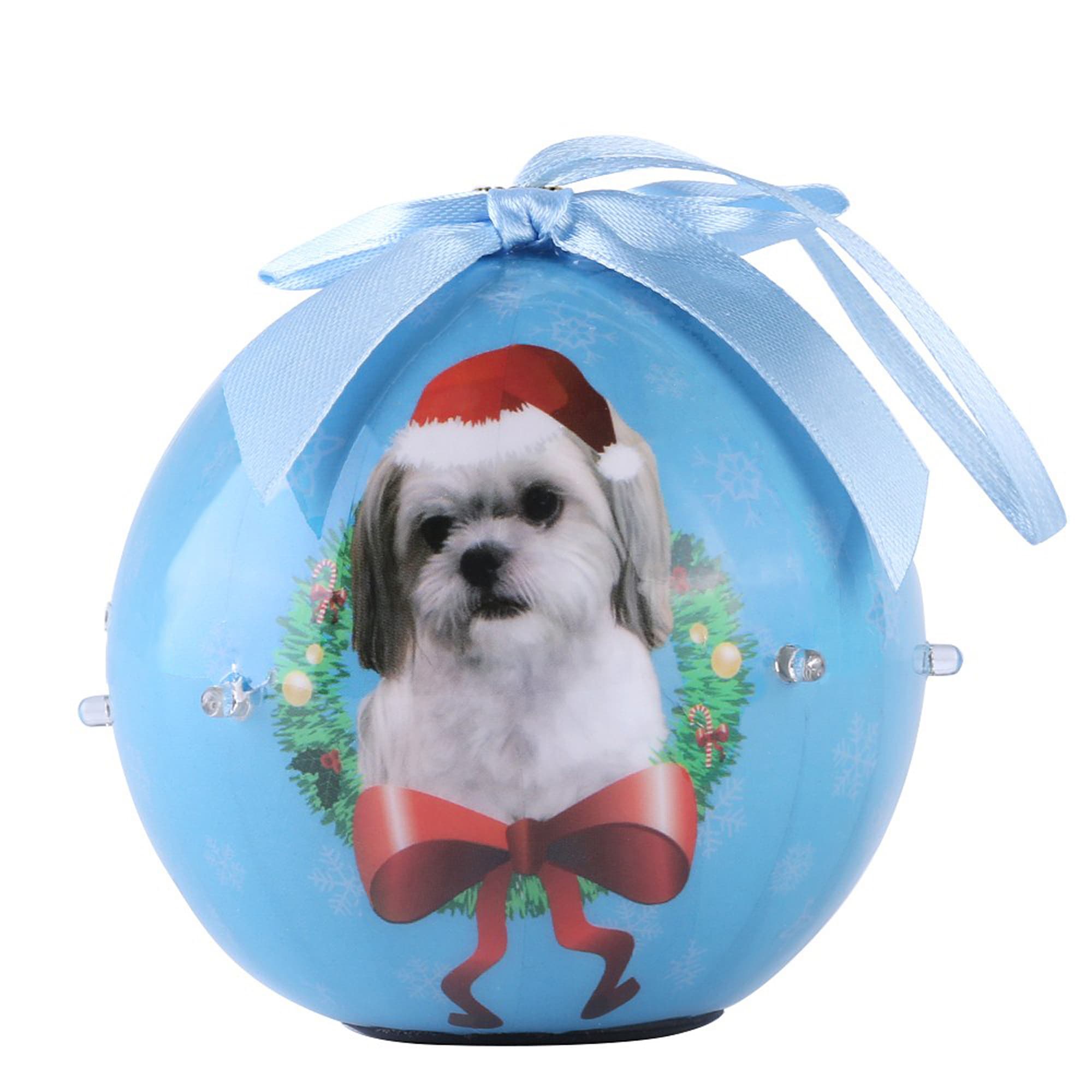 Cuecuepet Shih Tzu Dog Collection Twinkling Lights Christmas Ball