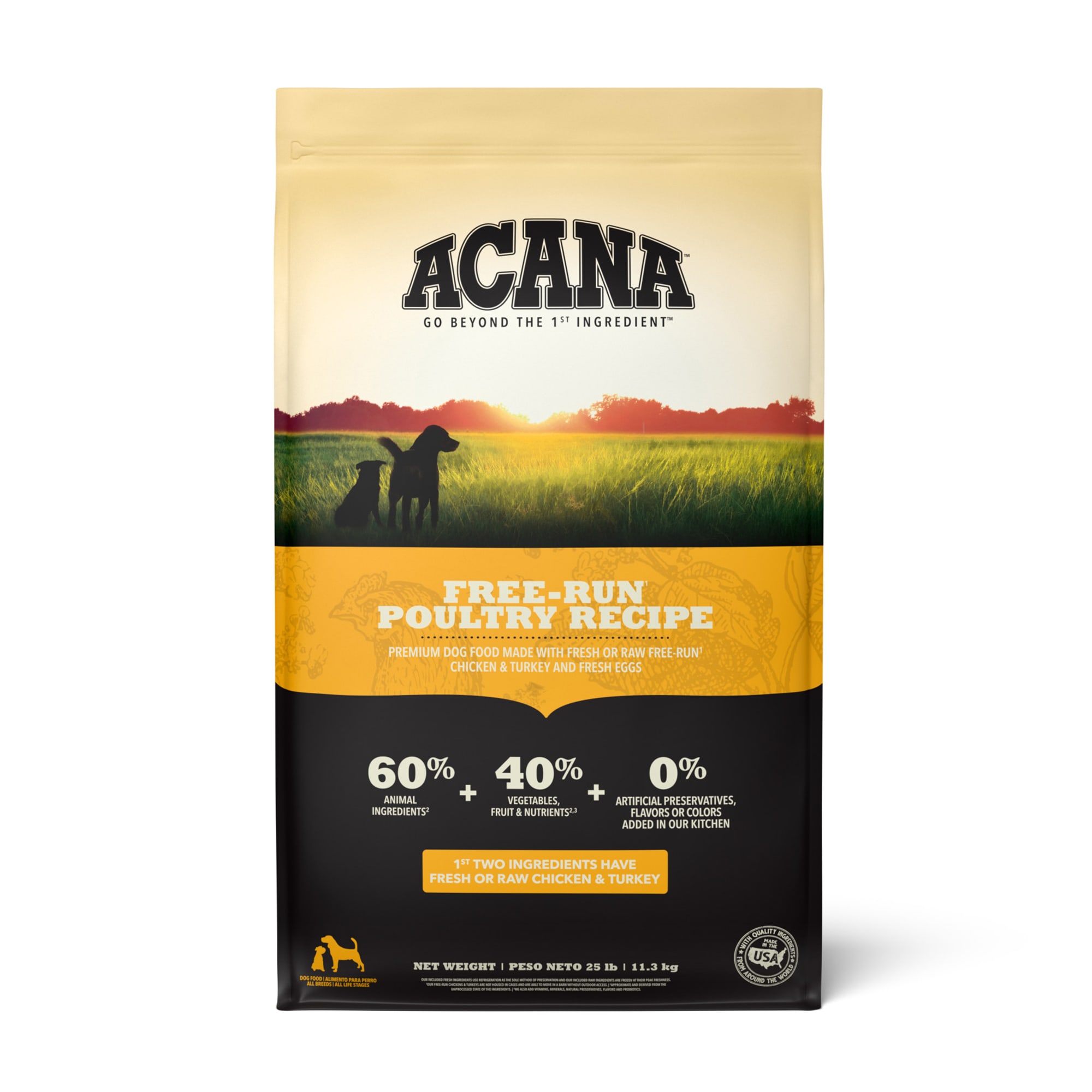 ACANA Free-run Poultry Dry Dog Food, 25 