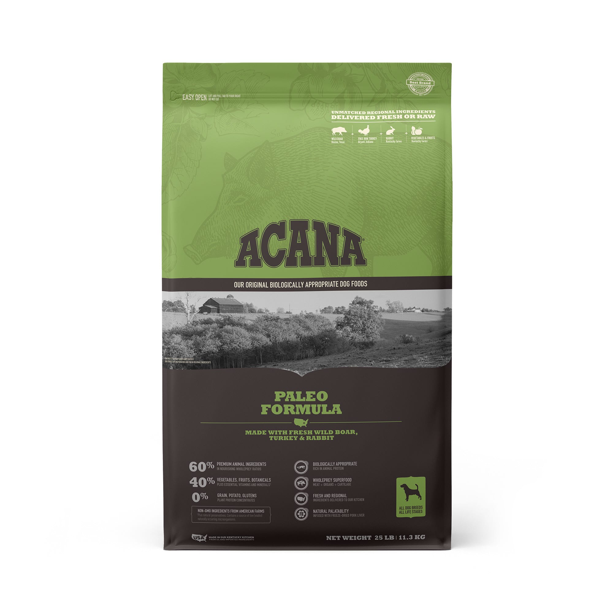 ACANA Paleo Dry Dog Food, 25 lbs. | Petco