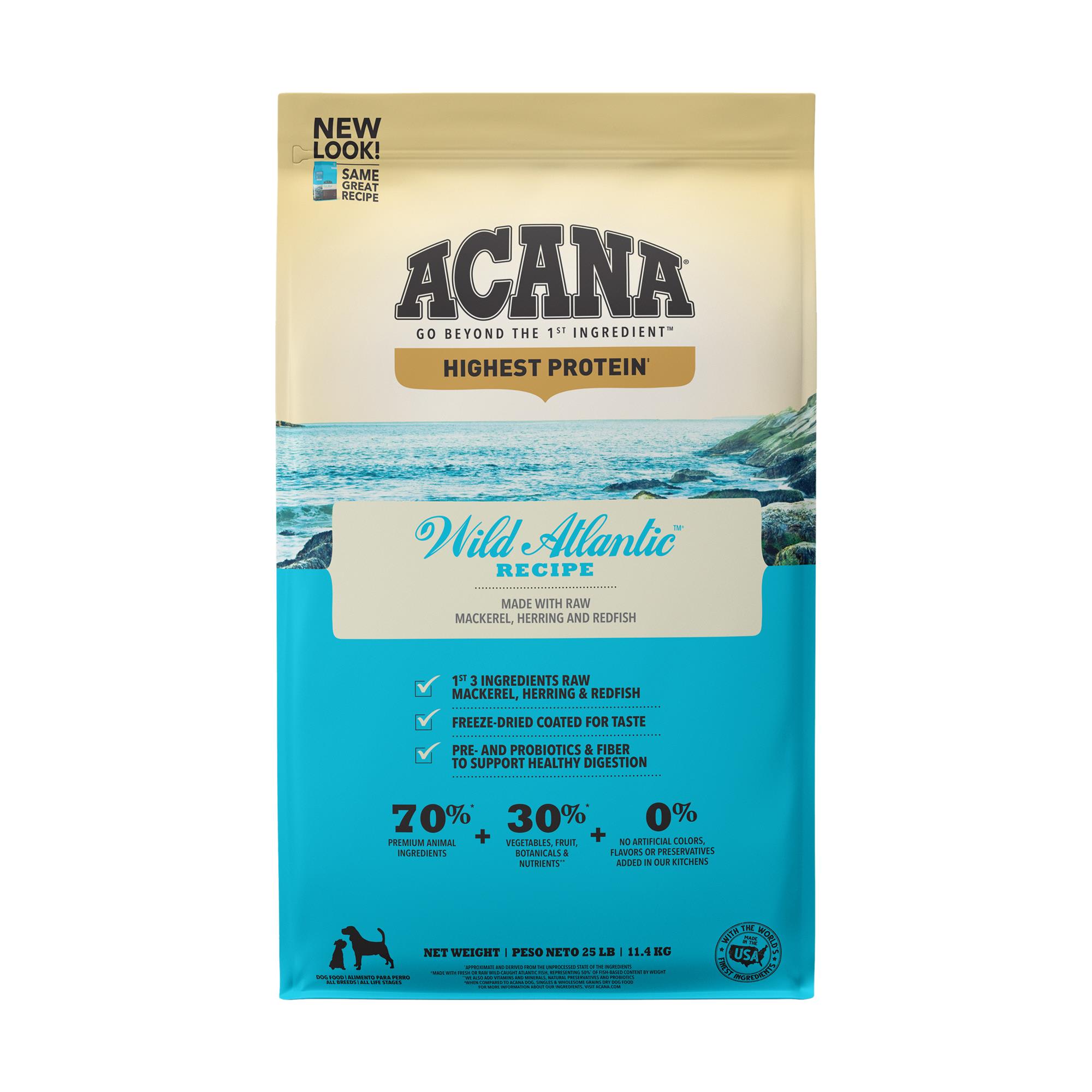 ACANA Grain Free, Highest Protein, Wild Atlantic Dry Dog Food, 25 lbs