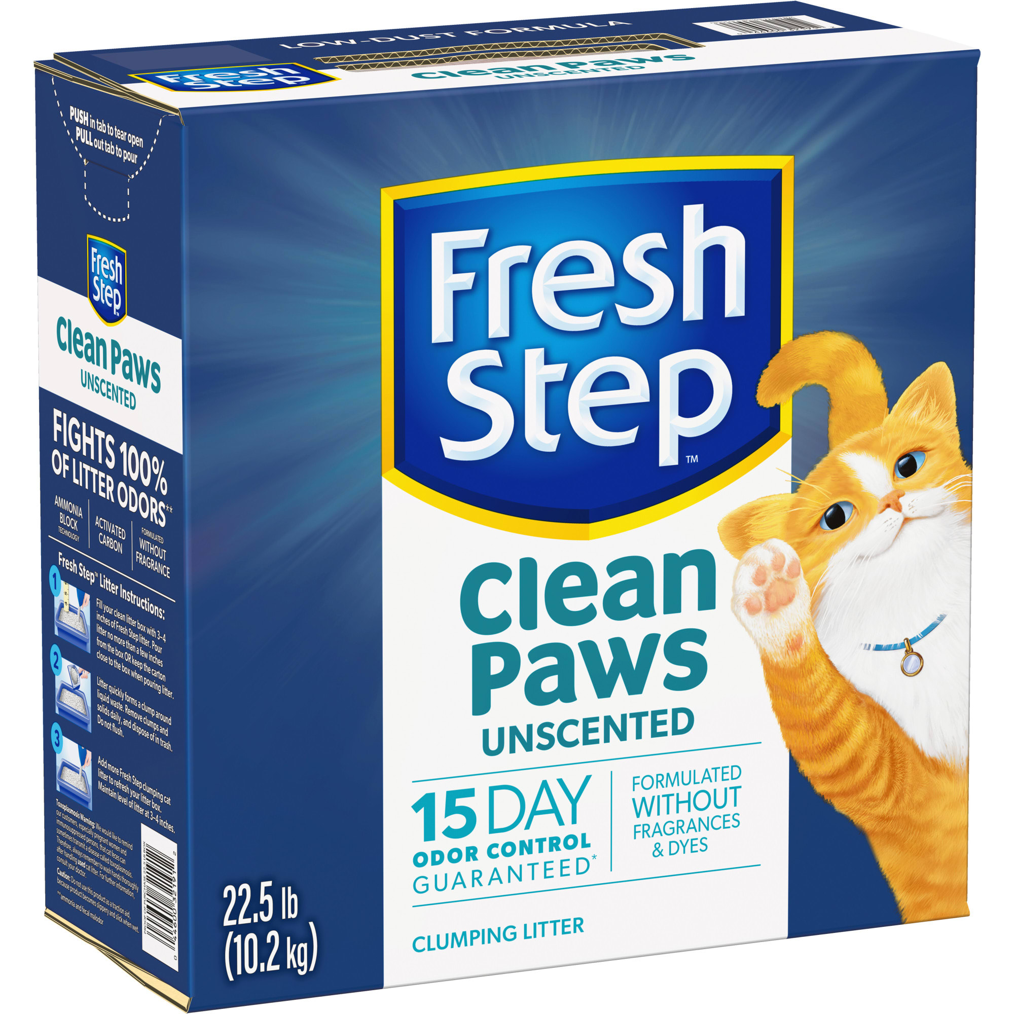 Fresh Step Clean Paws Unscented Cat Litter, Petco