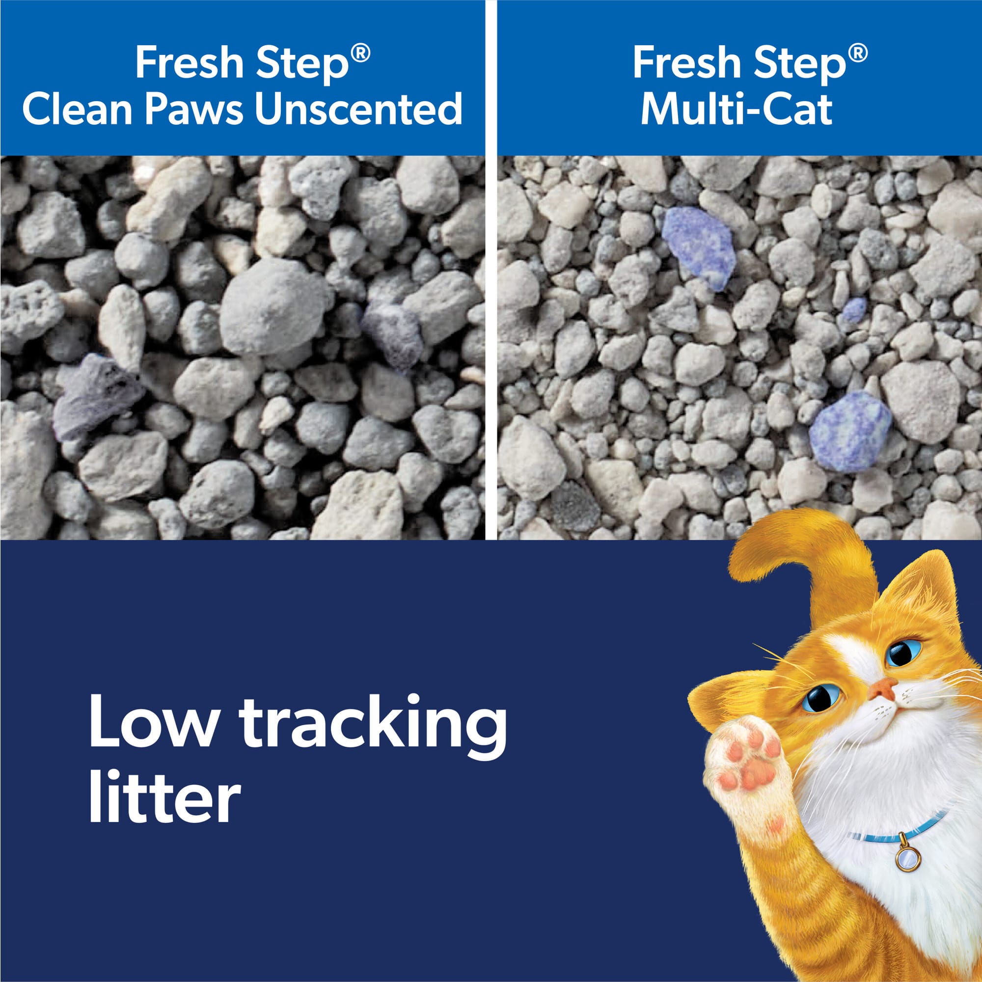 Fresh Step Clean Paws Calm Low Tracking Litter Clumping Cat Litter, 22.5 lb  - Foods Co.