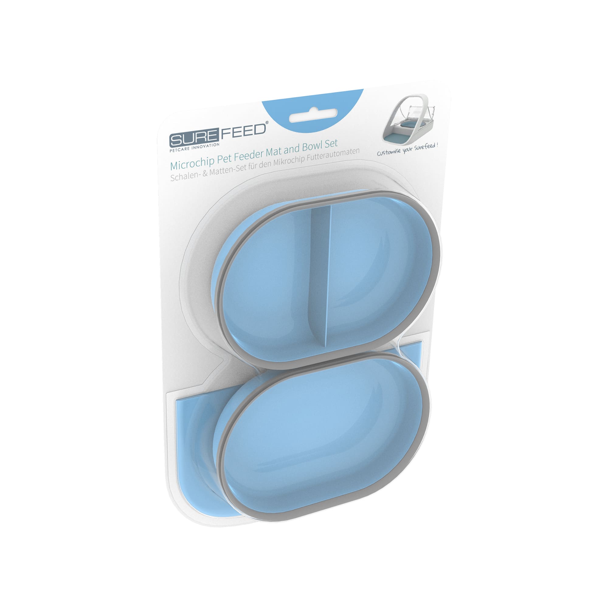 SureFlap SureFeed Blue Mat Bowl Set for Pets Small Petco