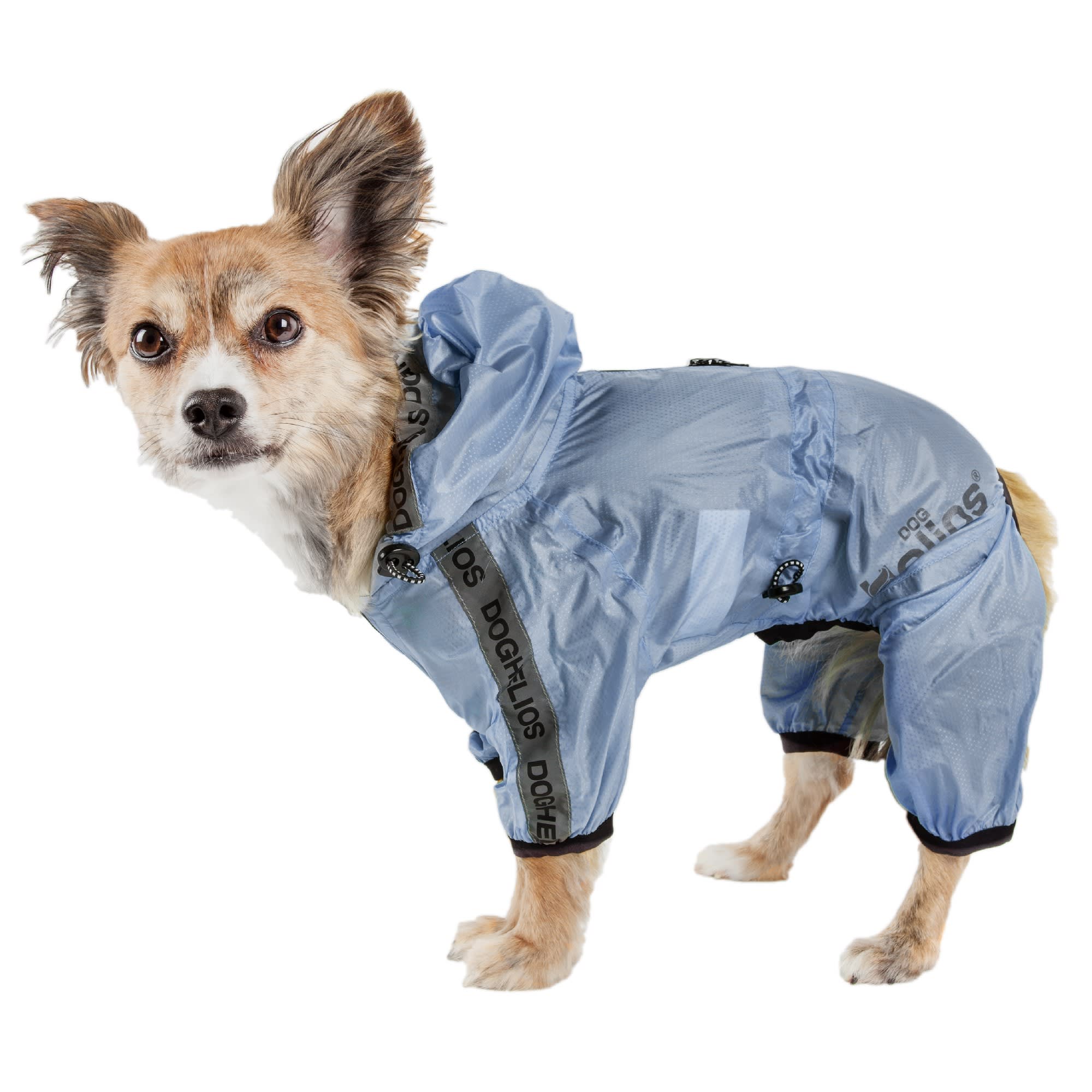 Dog Helios Torrential Shield Waterproof Multi Adjustable Blue Dog Windbreaker Raincoat X Small Petco