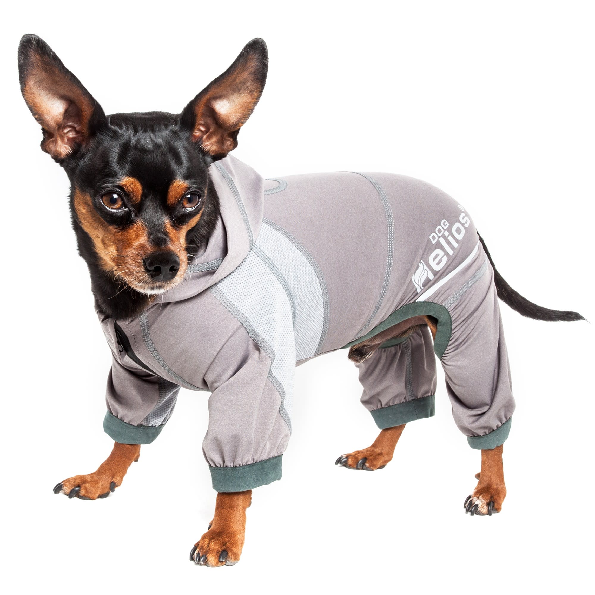 Dog Helios Namastail Lightweight Grey Dog Hoodie Tracksuit, Medium Petco