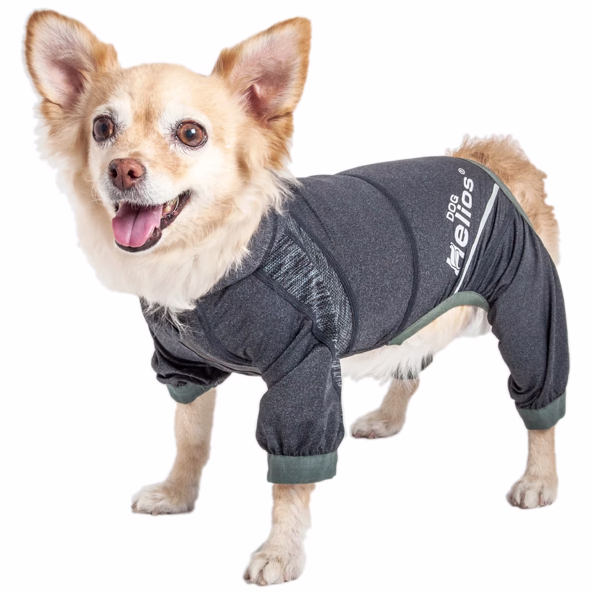 Pet Life Dog Helios 'Namastail' Lightweight 4-Way Stretch Breathable Full Bodied Performance Yoga Dog Hoodie Tracksuit