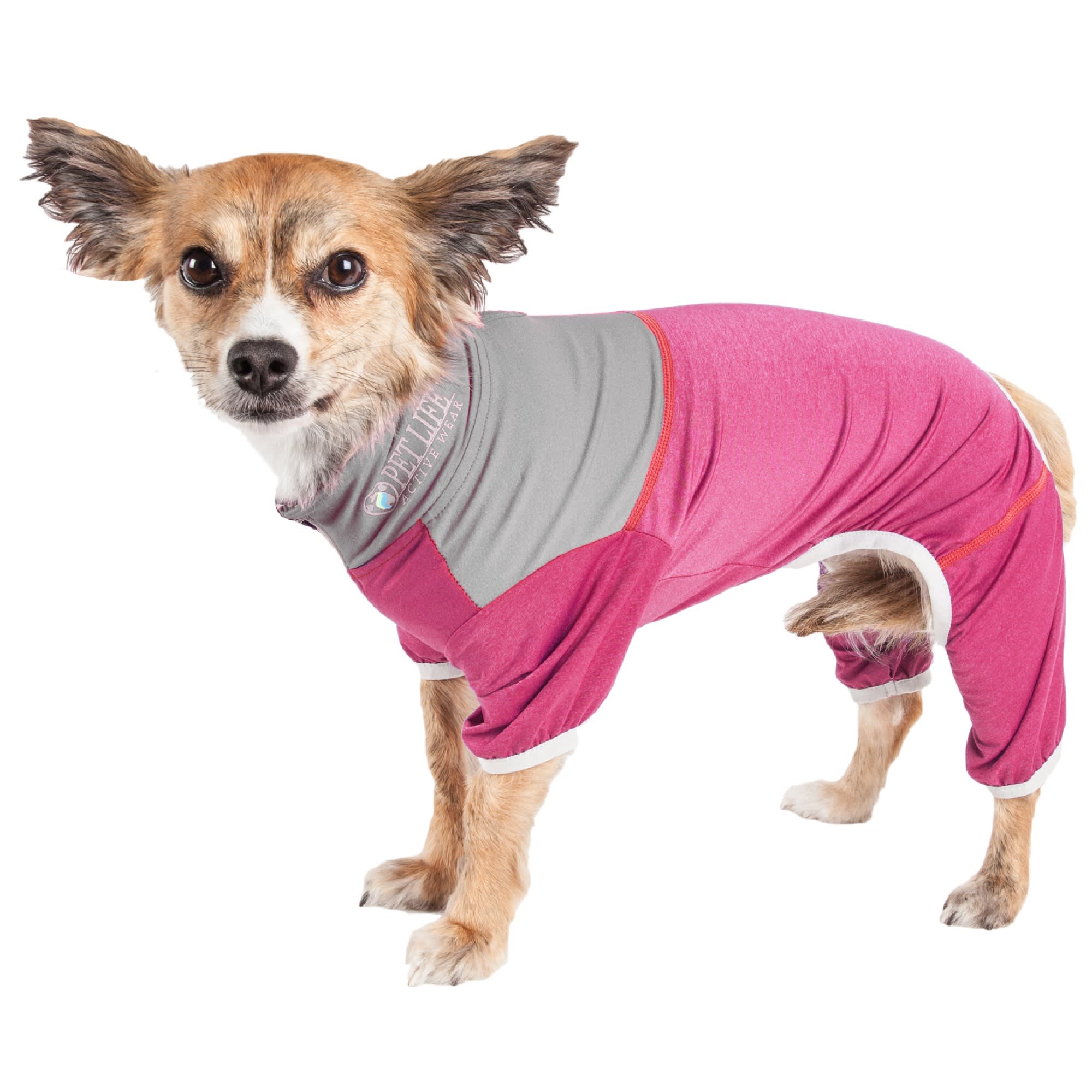 Pet Life Active Embarker Full Body Warm Up Pink Dog Sweaters, XLarge