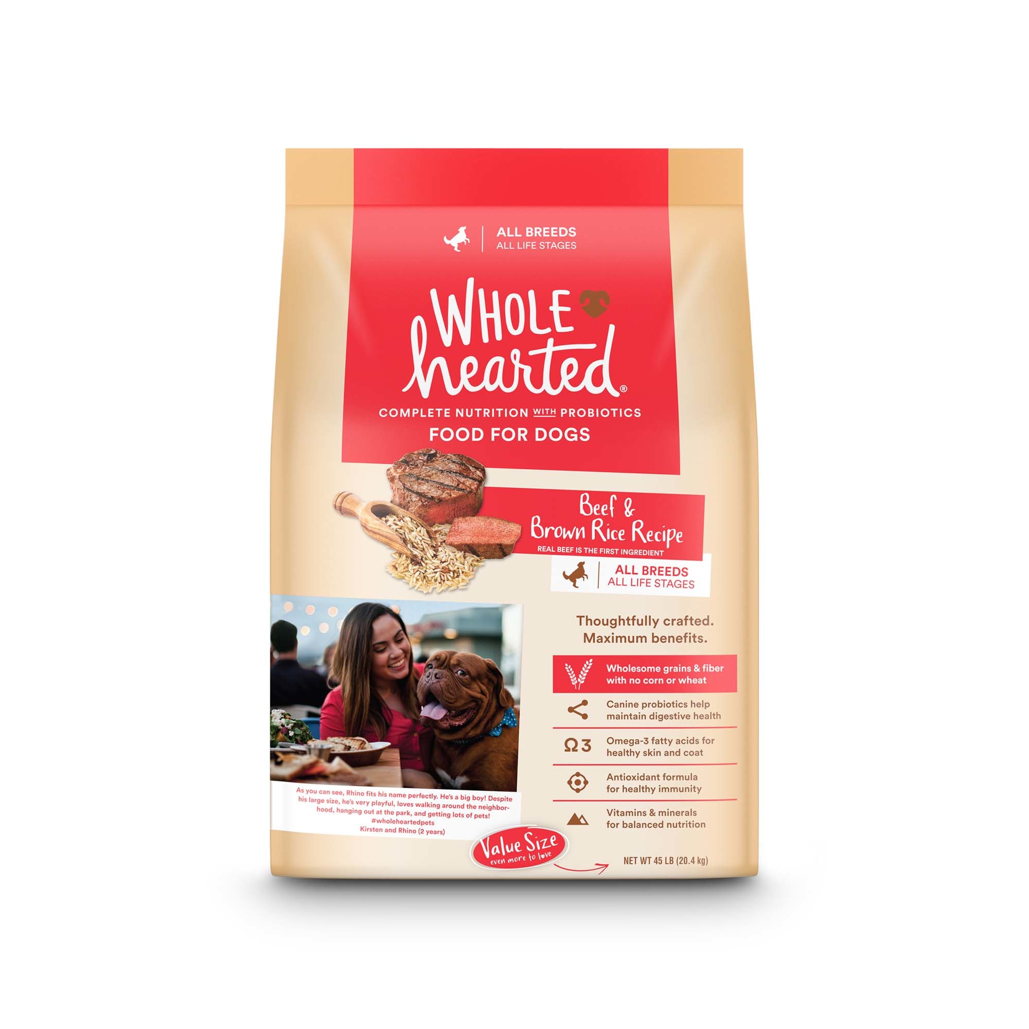 wholehearted large breed dog food