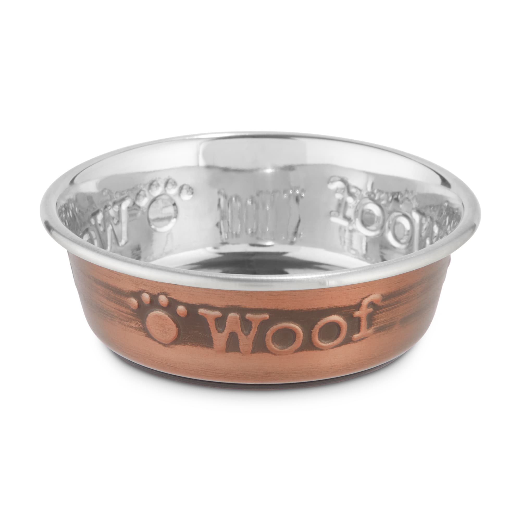 Harmony Copper Woof Stainless Steel Dog Bowl, 1 Cup Petco