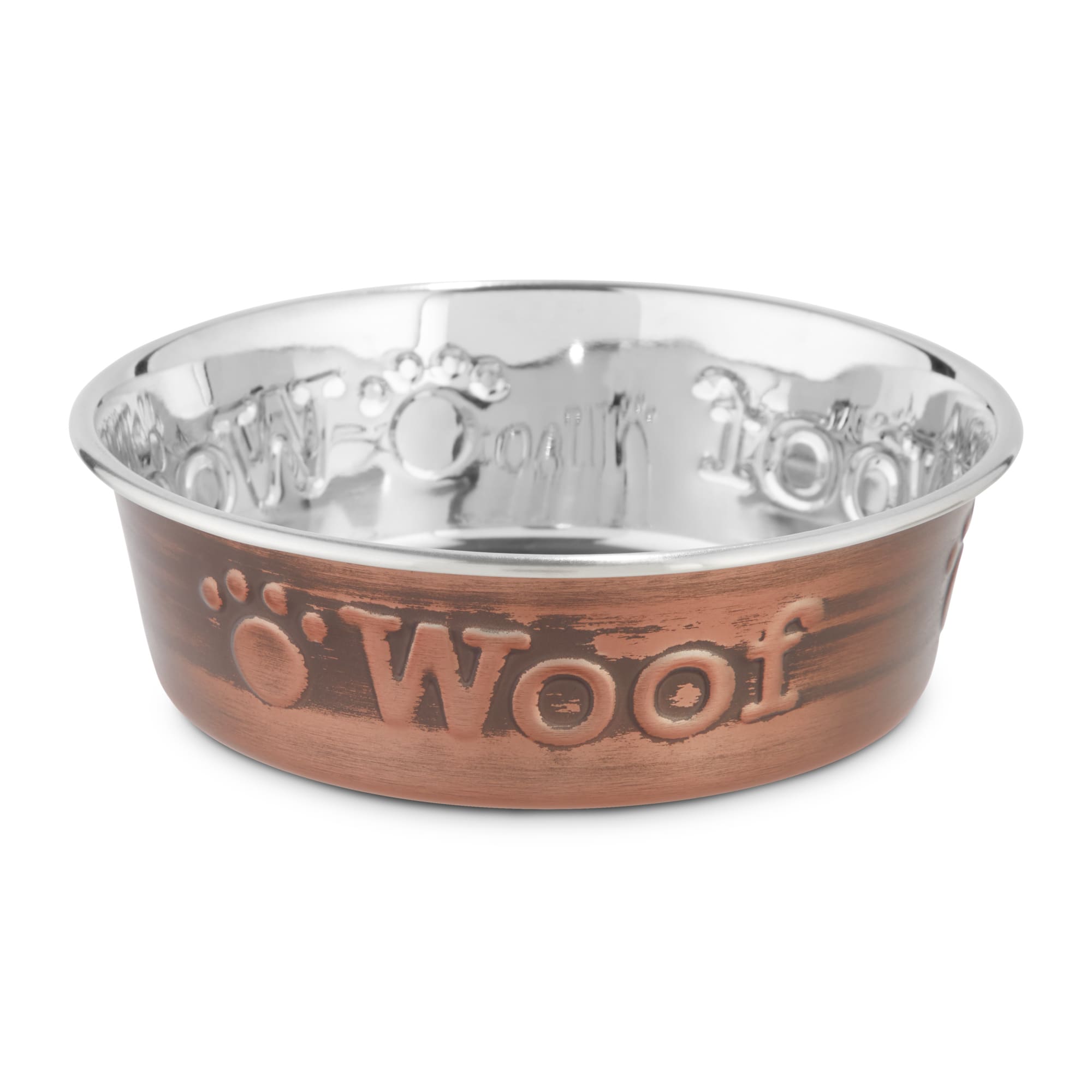 Harmony Copper Woof Stainless Steel Dog Bowl 4 Cups Petco