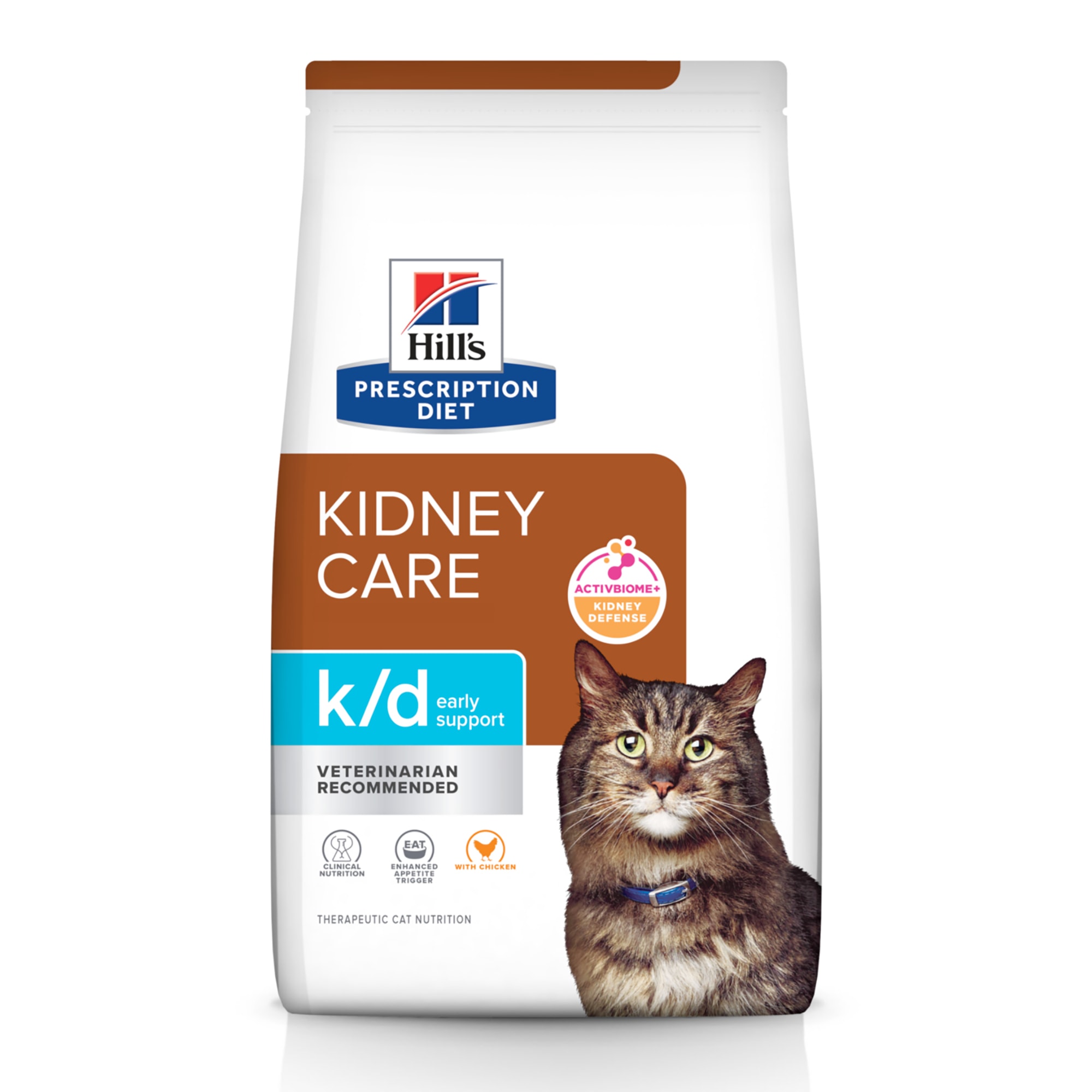 Hill s Prescription Diet k d Early Support Kidney Care Chicken Flavor Dry Cat Food 4 lbs