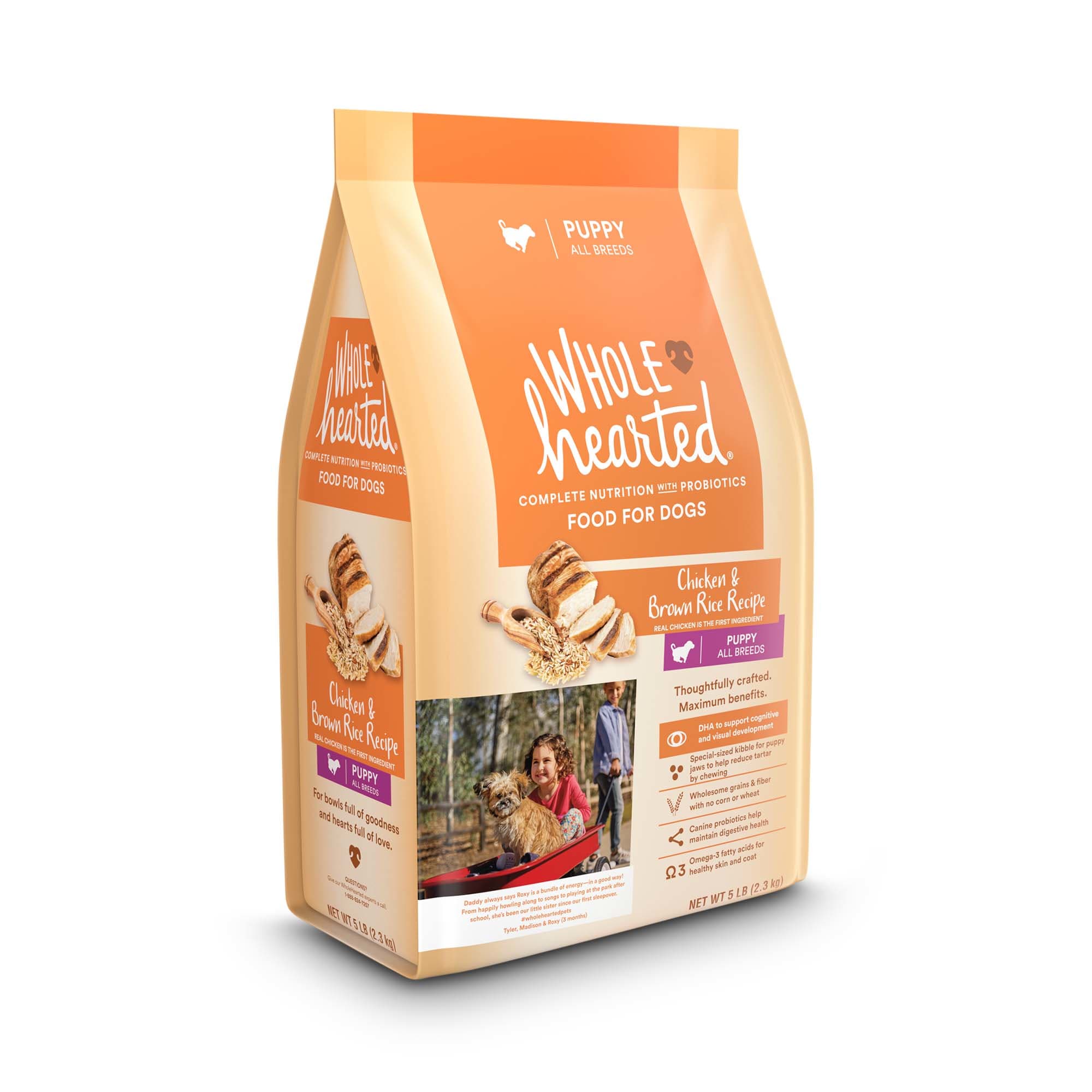  Birsppy Wholesomes Puppy Chicken Meal & Rice Dry Dog Food,  Brown, 16.5 lbs. (2100087) : Pet Supplies
