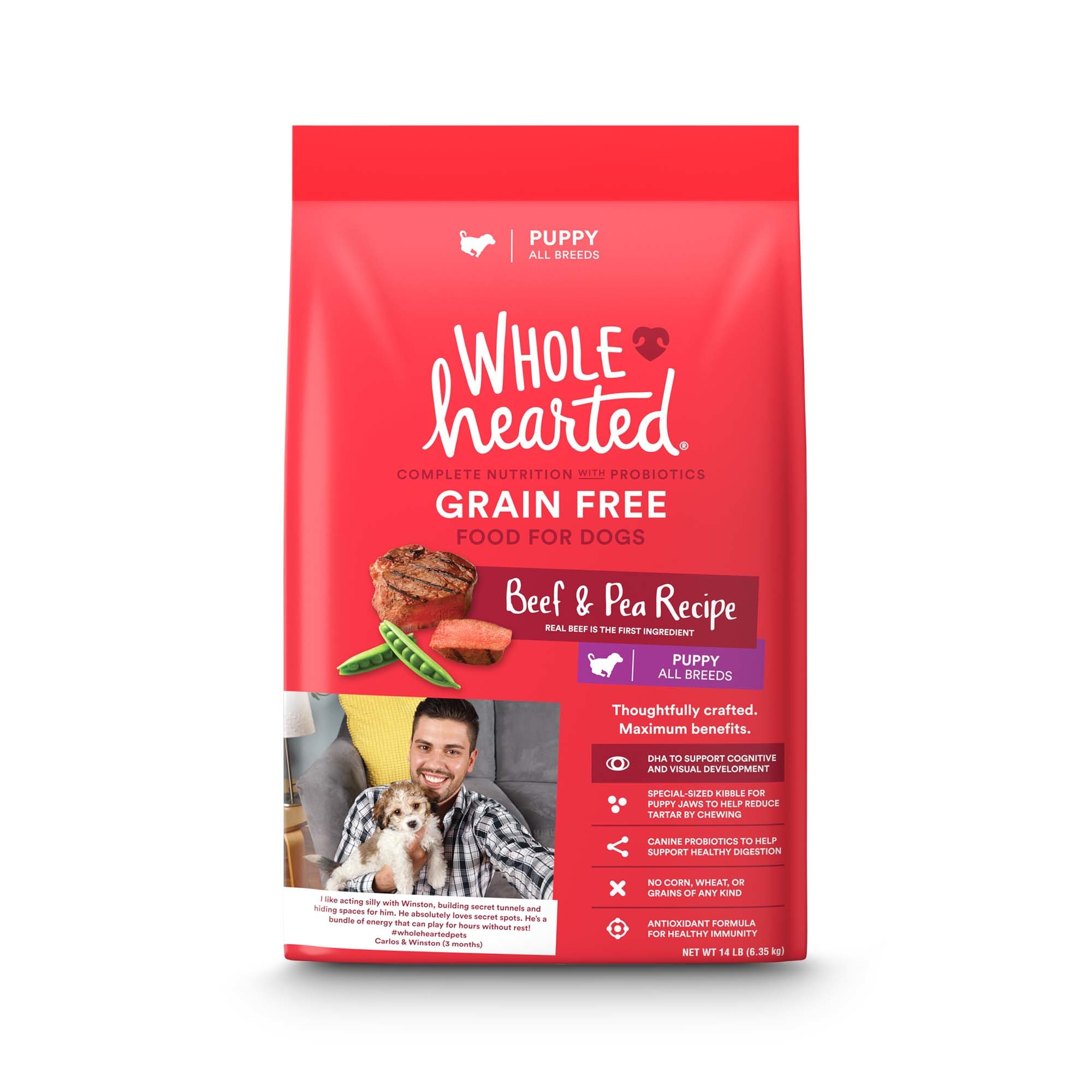 Wholehearted grain free cheap puppy food