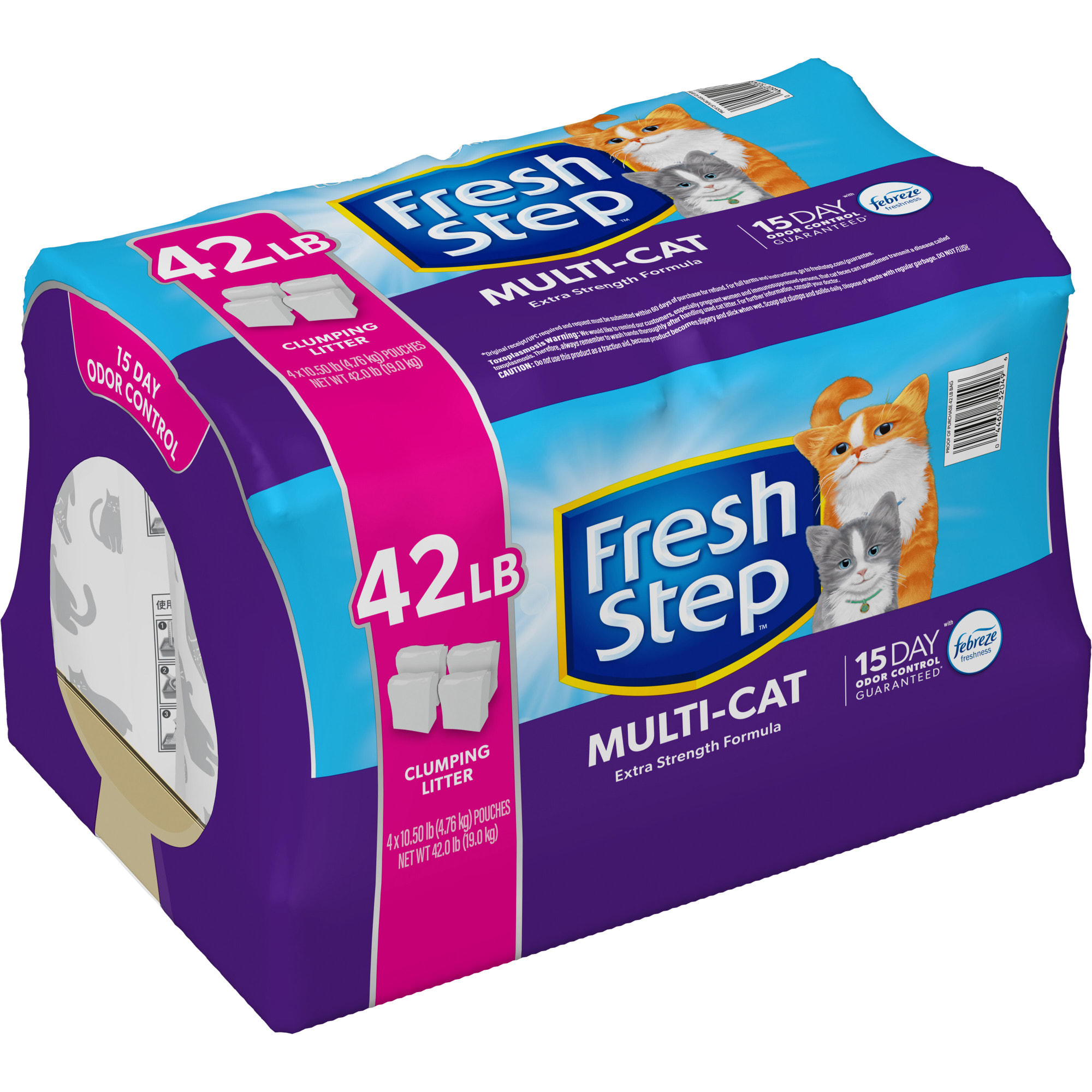 Fresh Step Multi-Cat Extra Strength Febreze Cat Litter, 42 lbs - Main Image
