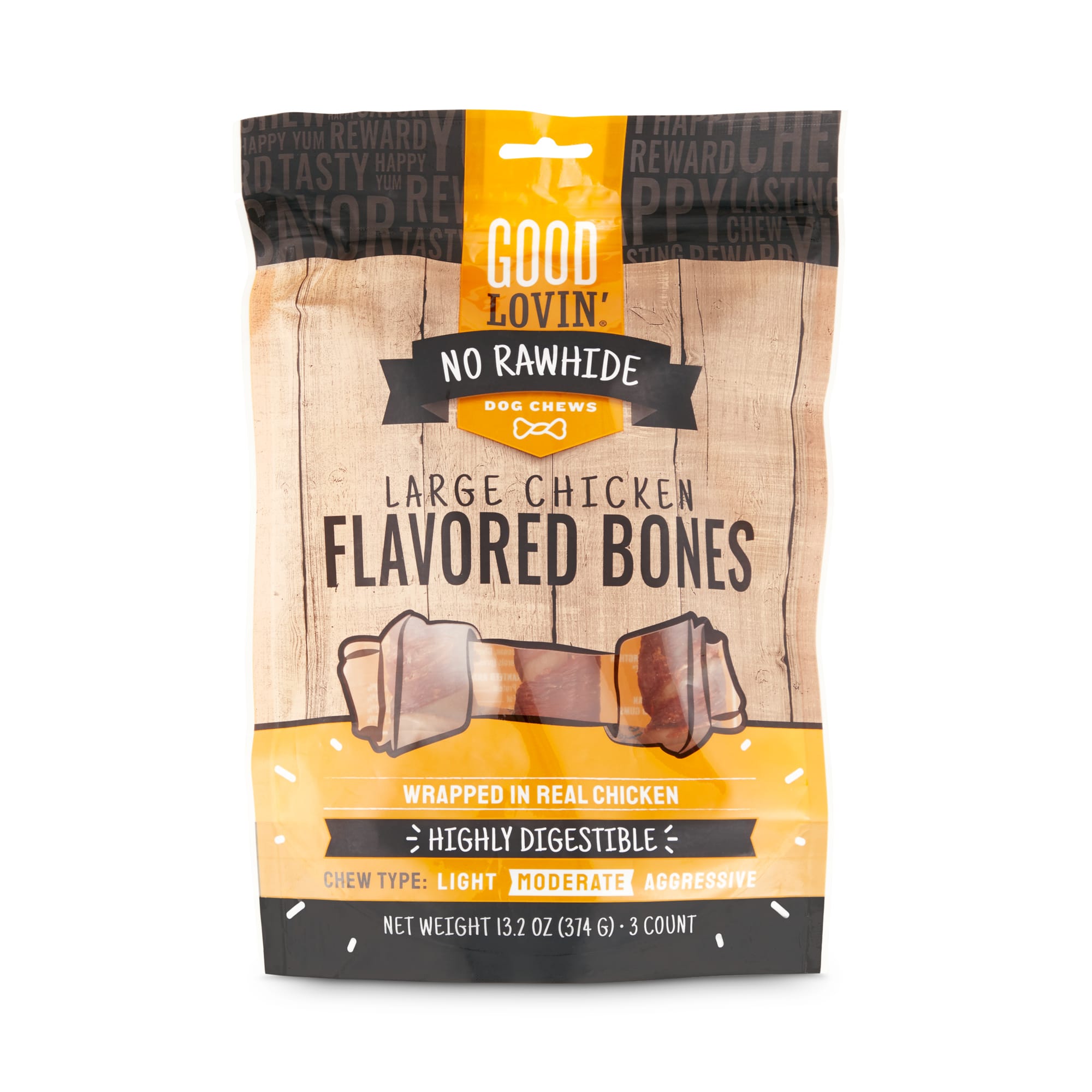 Good Lovin No Rawhide Large Chicken Flavored Dog Bones 13.2 oz