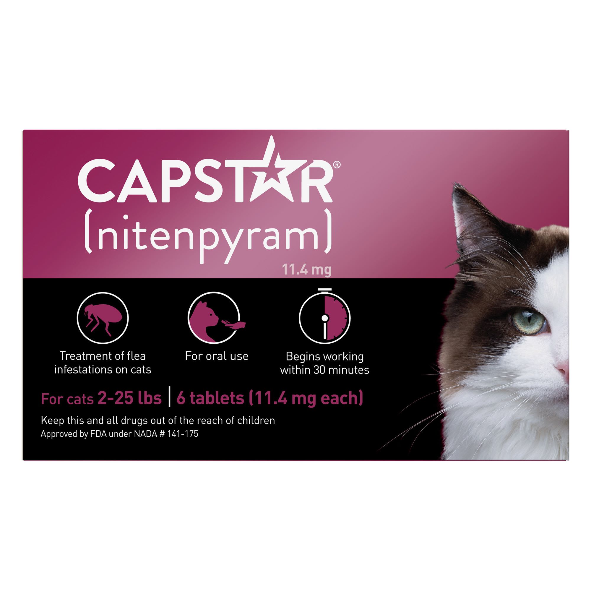 Capstar Flea Tablets for Cats 2 25 lbs. Count of 6 Petco