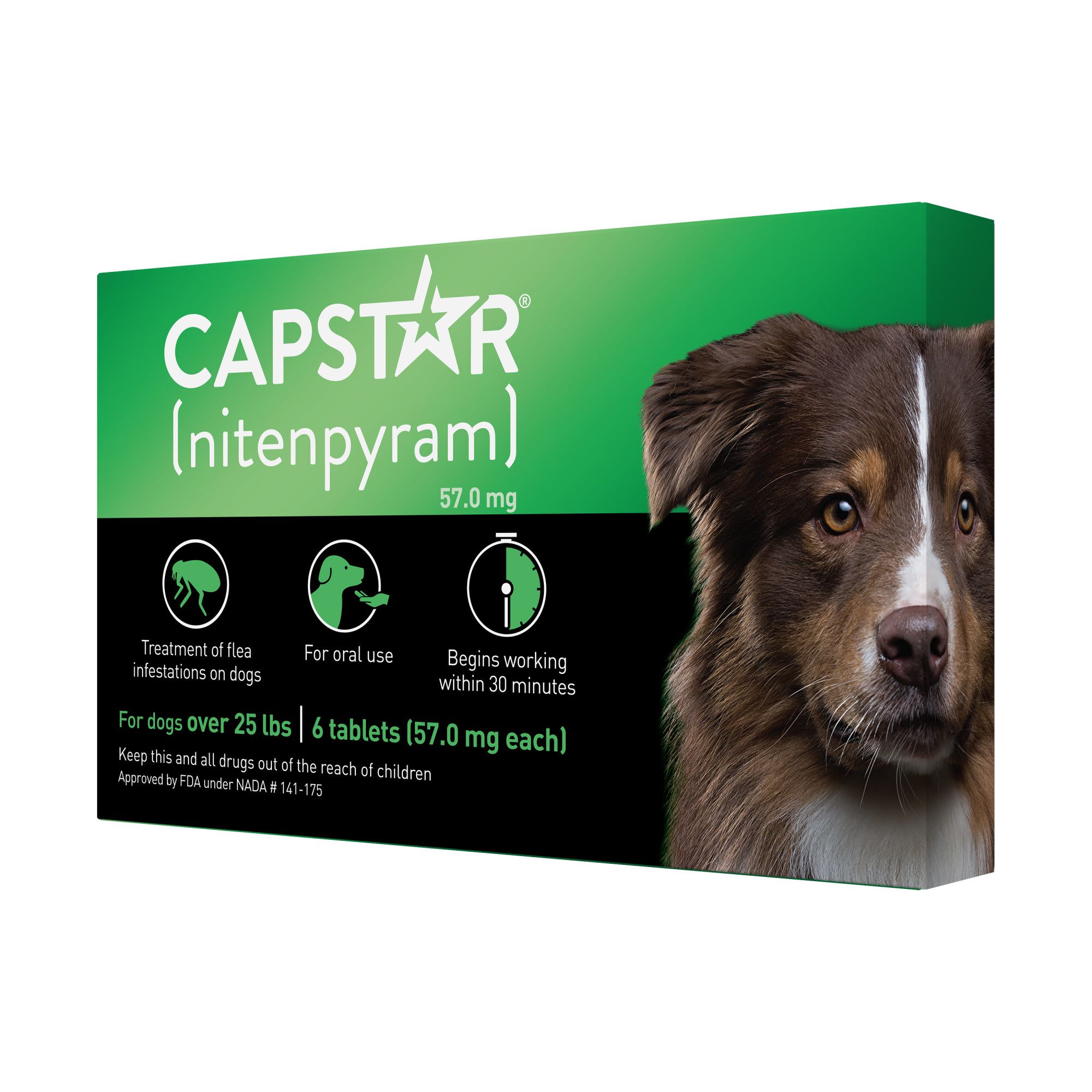 Capstar Flea Tablets for Dogs over 25 lbs. Count of 6 Petco