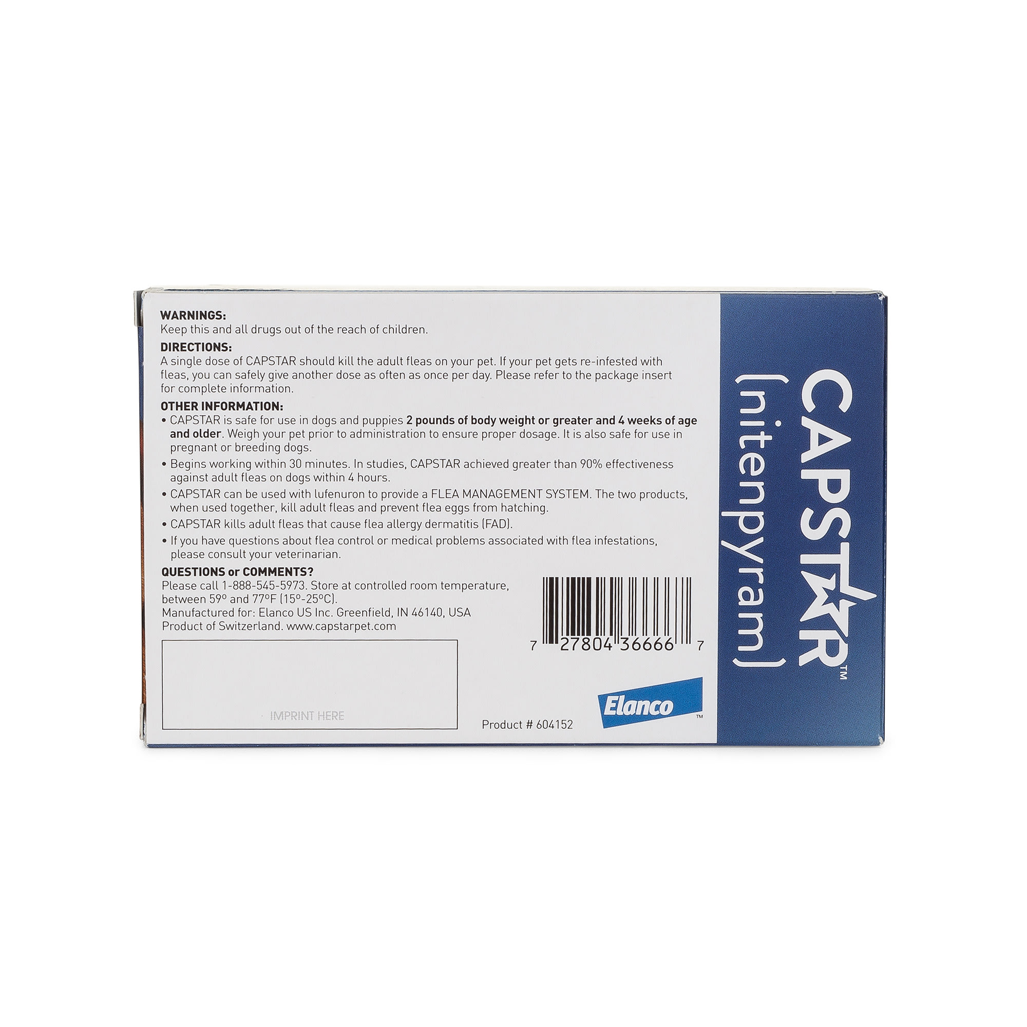 Capstar Flea Tablets for Dogs 2 25 lbs. Count of 6 Petco